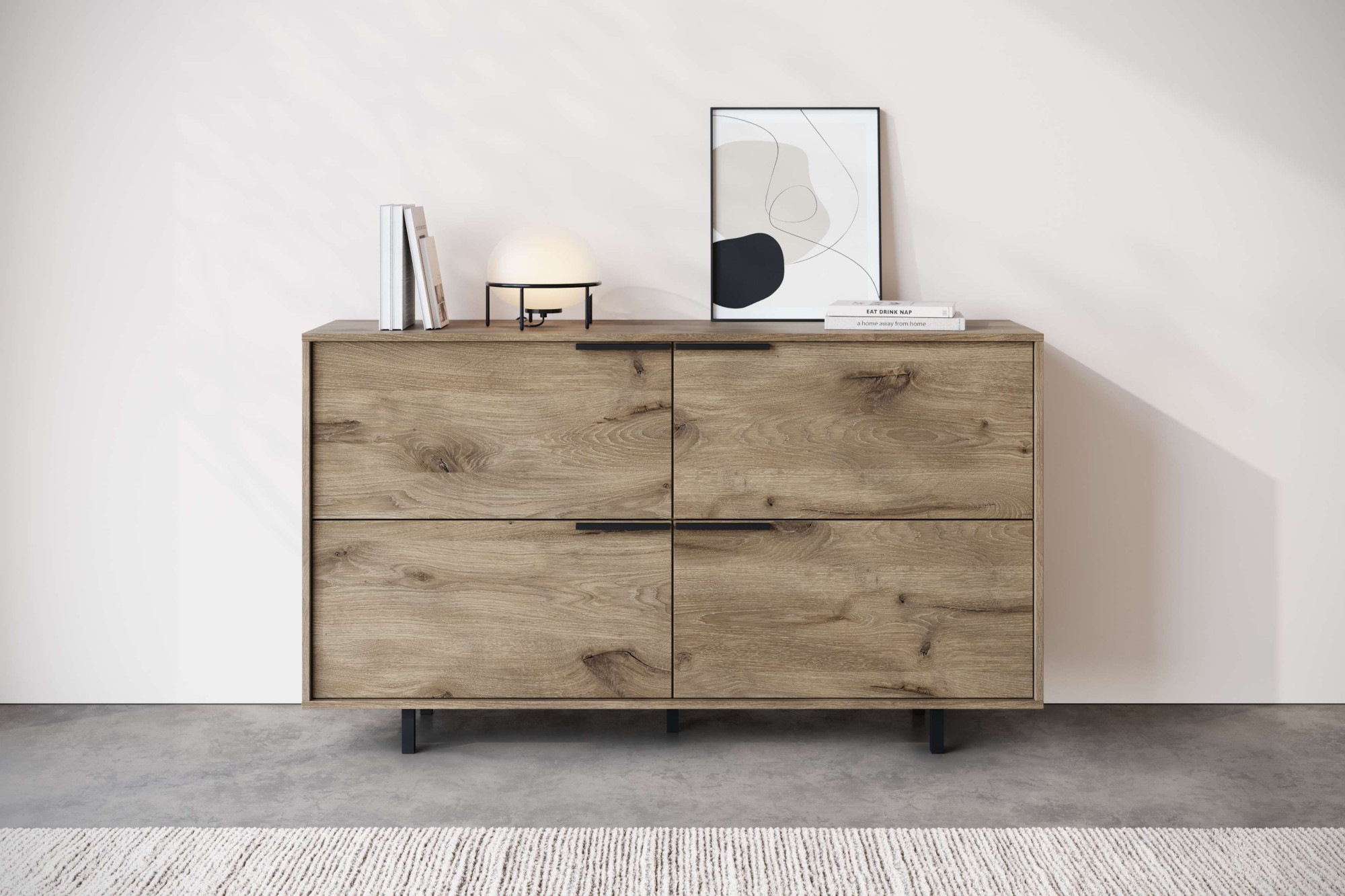 Image of GOODproduct Sideboard "Dinant" Kommode, mit 4 Klappen, Breite 150 cm