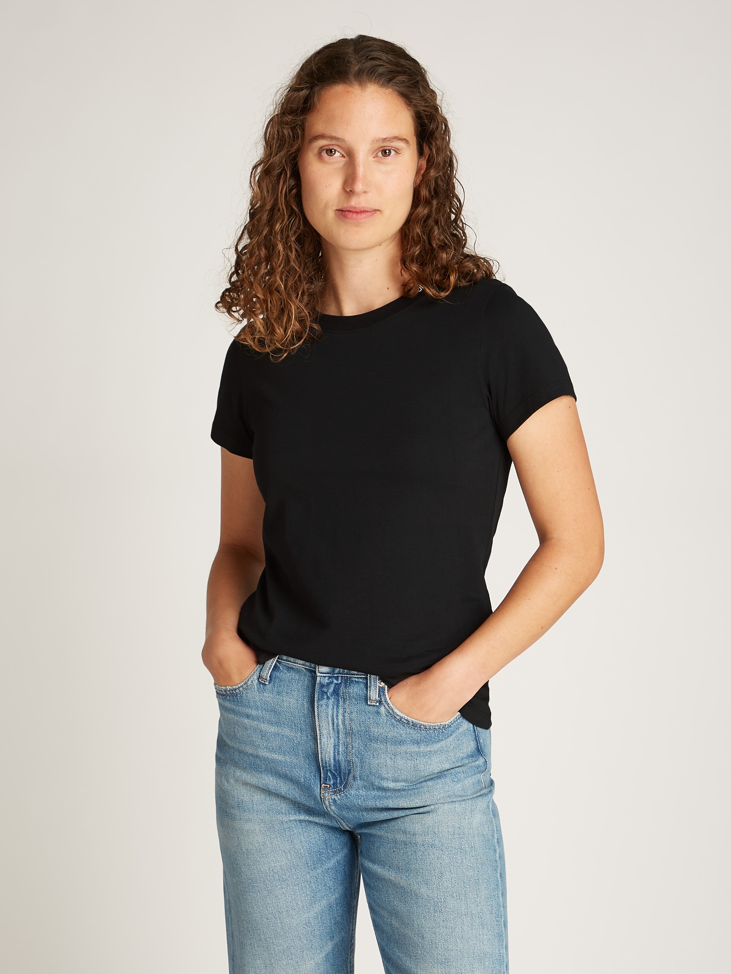 Calvin Klein Jeans T-Shirt »LOGO ELASTIC T-SHIRT«, mit Logostickerei