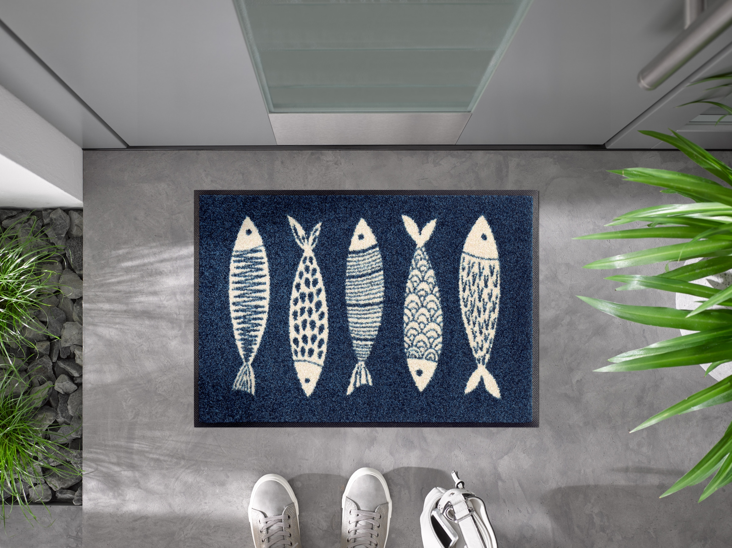 wash+dry by Kleen-Tex Tapis de sol »und Läufer Fish Tango« Rectangulaire 7 mm Höhe