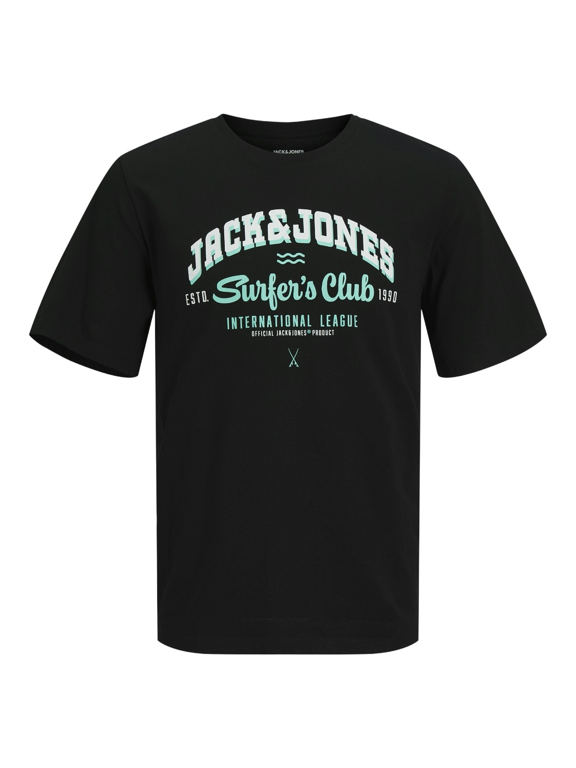 Jack & Jones Rundhalsshirt »JJELOGO TEE SS O-NECK 2 COL SS25 SN«, mit Logo Print
