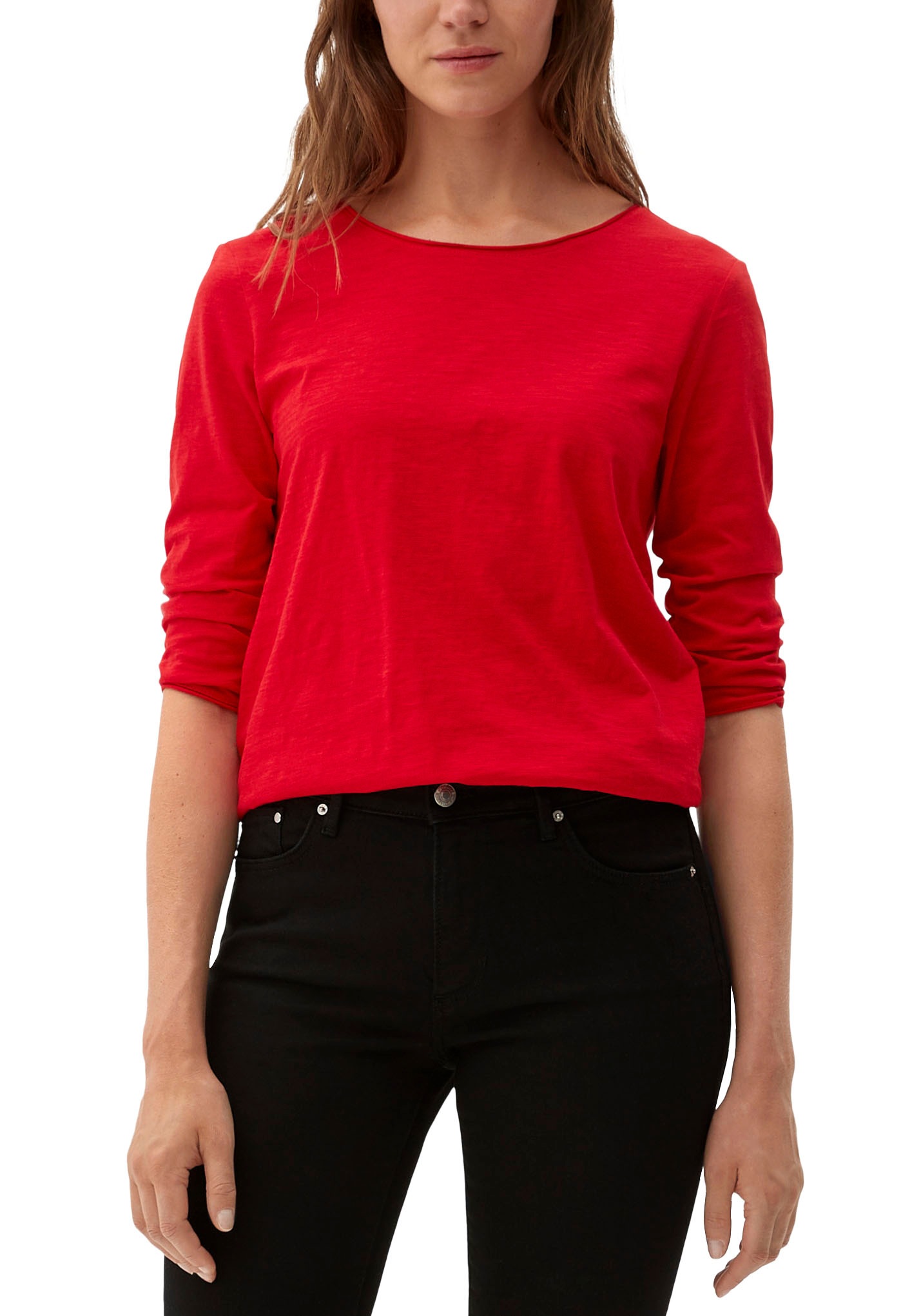 Image of s.Oliver 3/4-Arm-Shirt, mit süssen Rollkanten am Ausschnitt und am 3/4 Ärmel bei Ackermann Versand Schweiz