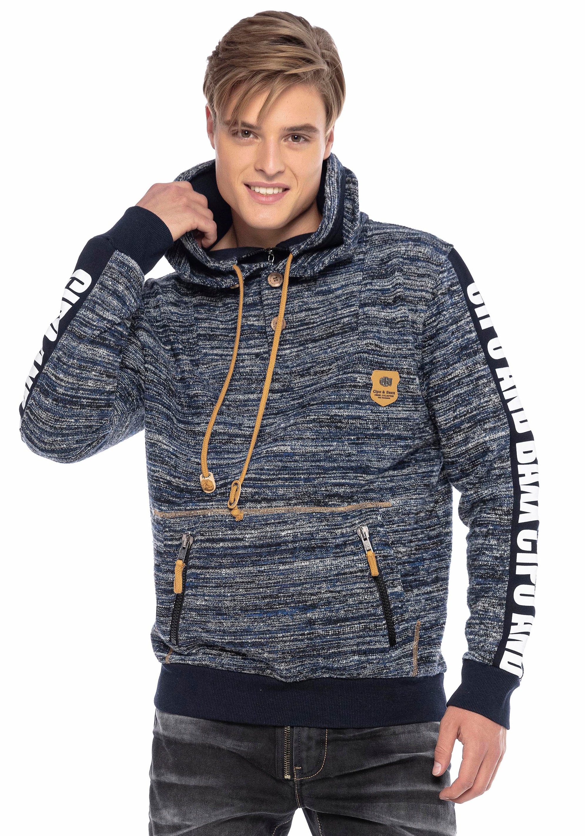 Image of Cipo & Baxx Kapuzensweatshirt, mit aufwendigen Details bei Ackermann Versand Schweiz