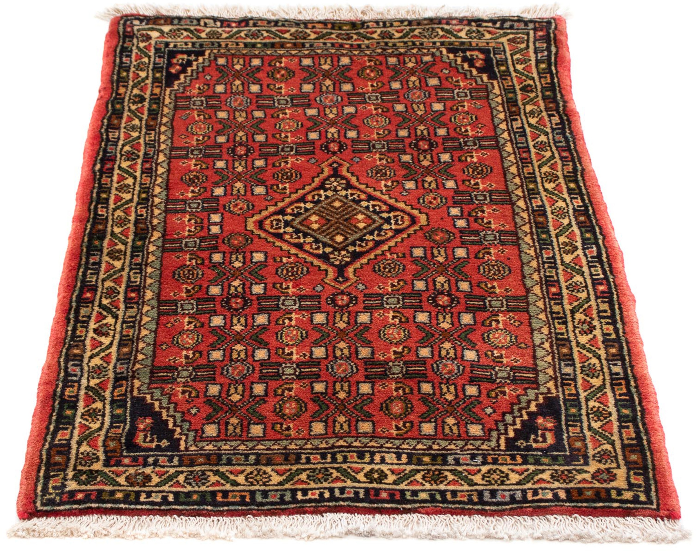 Image of morgenland Orientteppich »Perser - Nomadic - 95 x 63 cm - dunkelrot«, rechteckig, 10 mm Höhe, Wohnzimmer, Handgeknüpft, Einzelstück mit Zertifikat bei Ackermann Versand Schweiz
