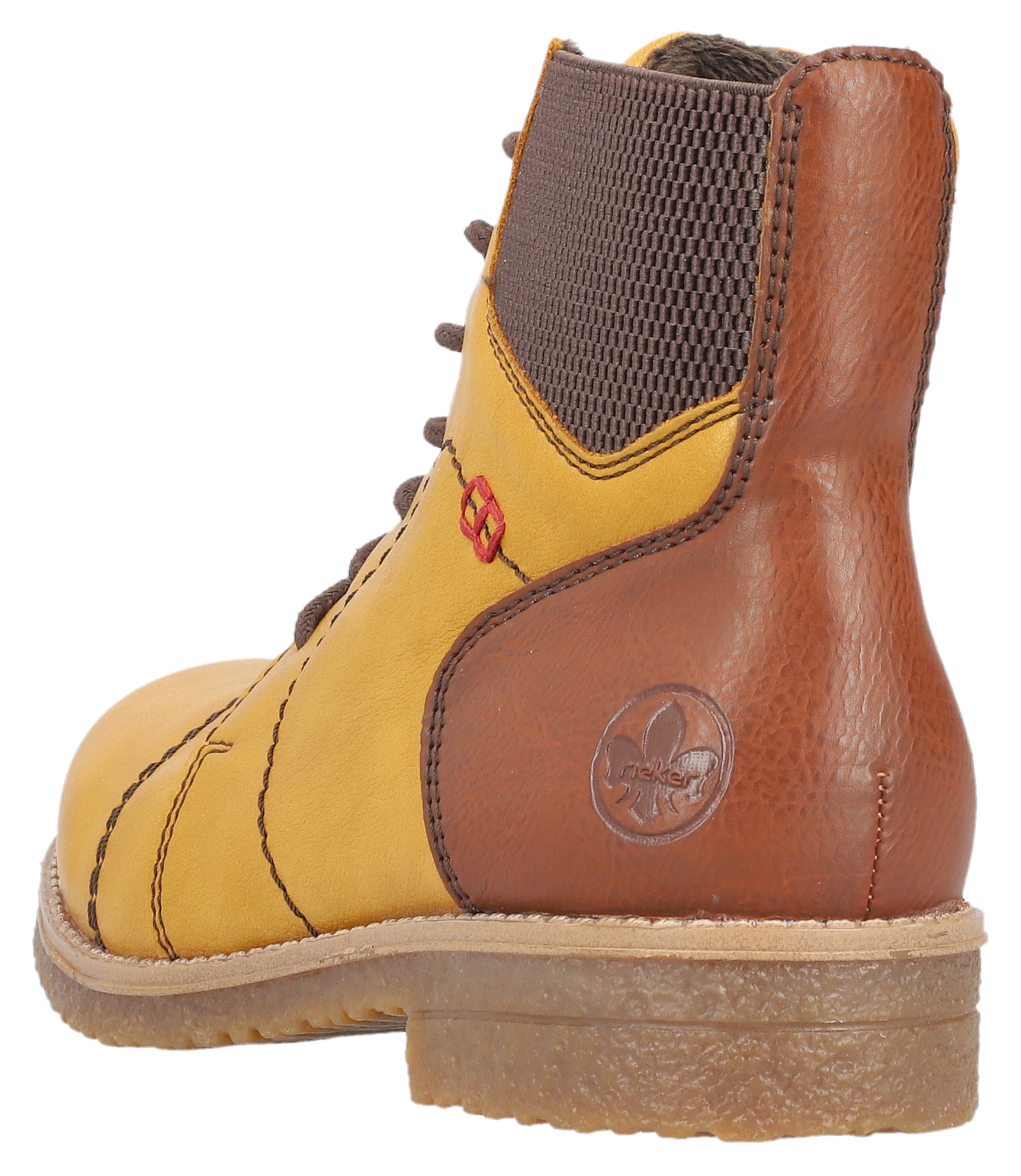 Rieker Schnürstiefelette  Schnürboots, Herbststiefelette, Blockabsatz, mit weicher Innensohle