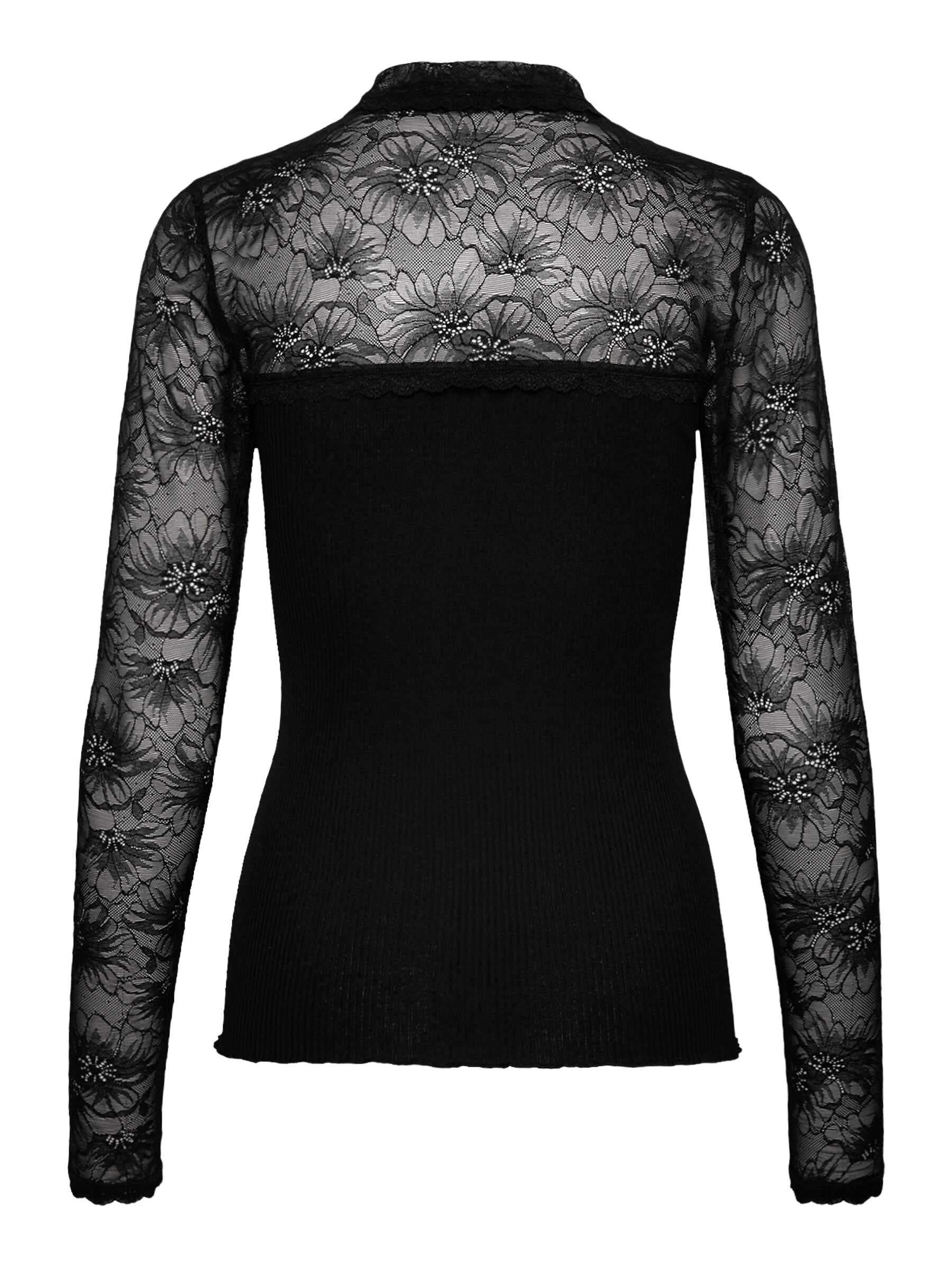 rosemunde T-shirt à manches longues »Beatha lace shirt« Manches longues, col polo avec boutons, en dentelle, mélange de soie