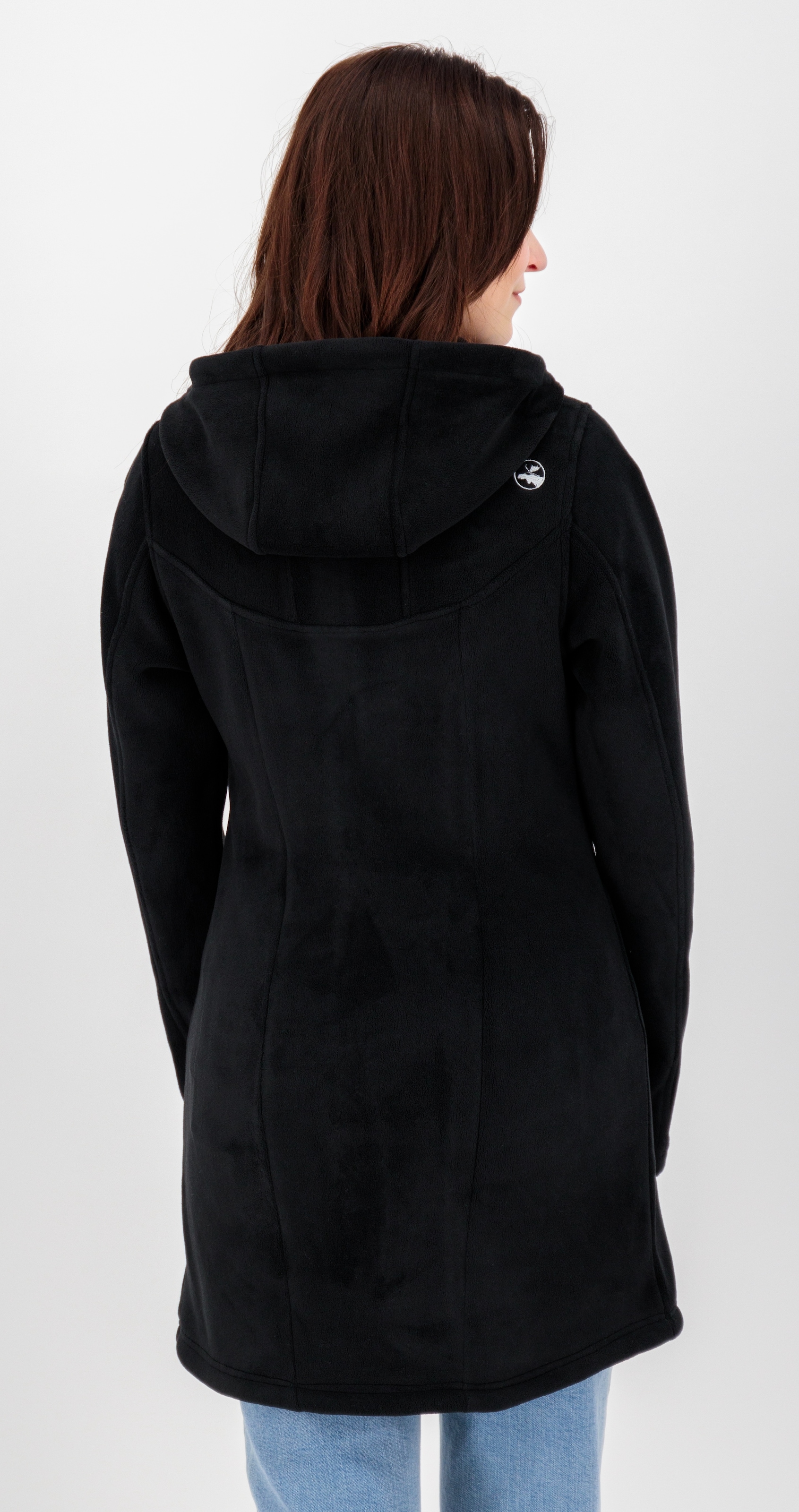 DEPROC Active Fleecejacke »WAWA PEAK« mit Kapuze mit 2-Wege-Reissverschluss