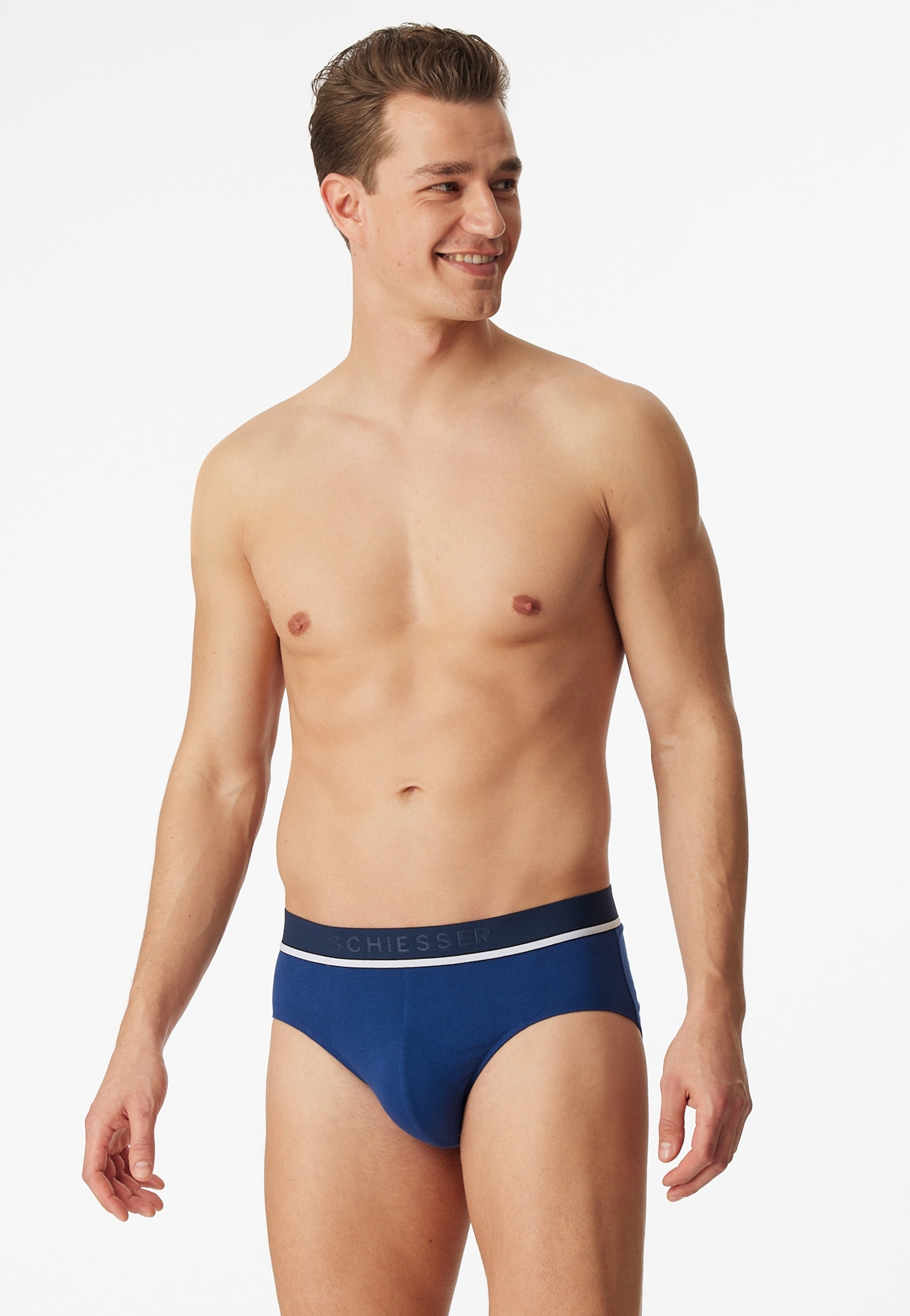 Schiesser Rioslip »"95/5"«, (3er-Pack), mit sportlichem Logo-Webgummibund mit schmalen weissem Ansatz