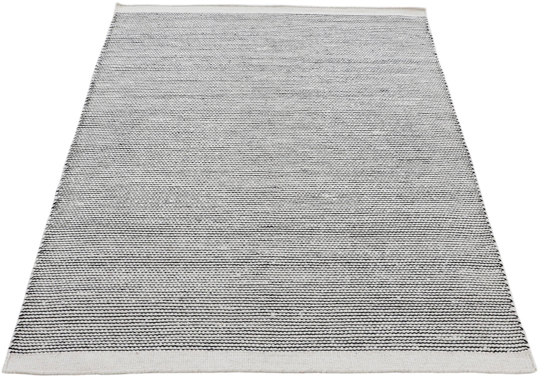 carpetfine Wollteppich »Mona«, rechteckig, 5 mm Höhe, Wolle, Wendeteppich aus Wolle/Baumwolle, Wohnzimmer