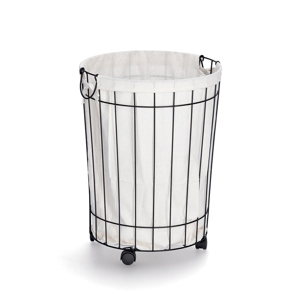 Zeller Present Wäschekorb rollbarer Wäschesammler