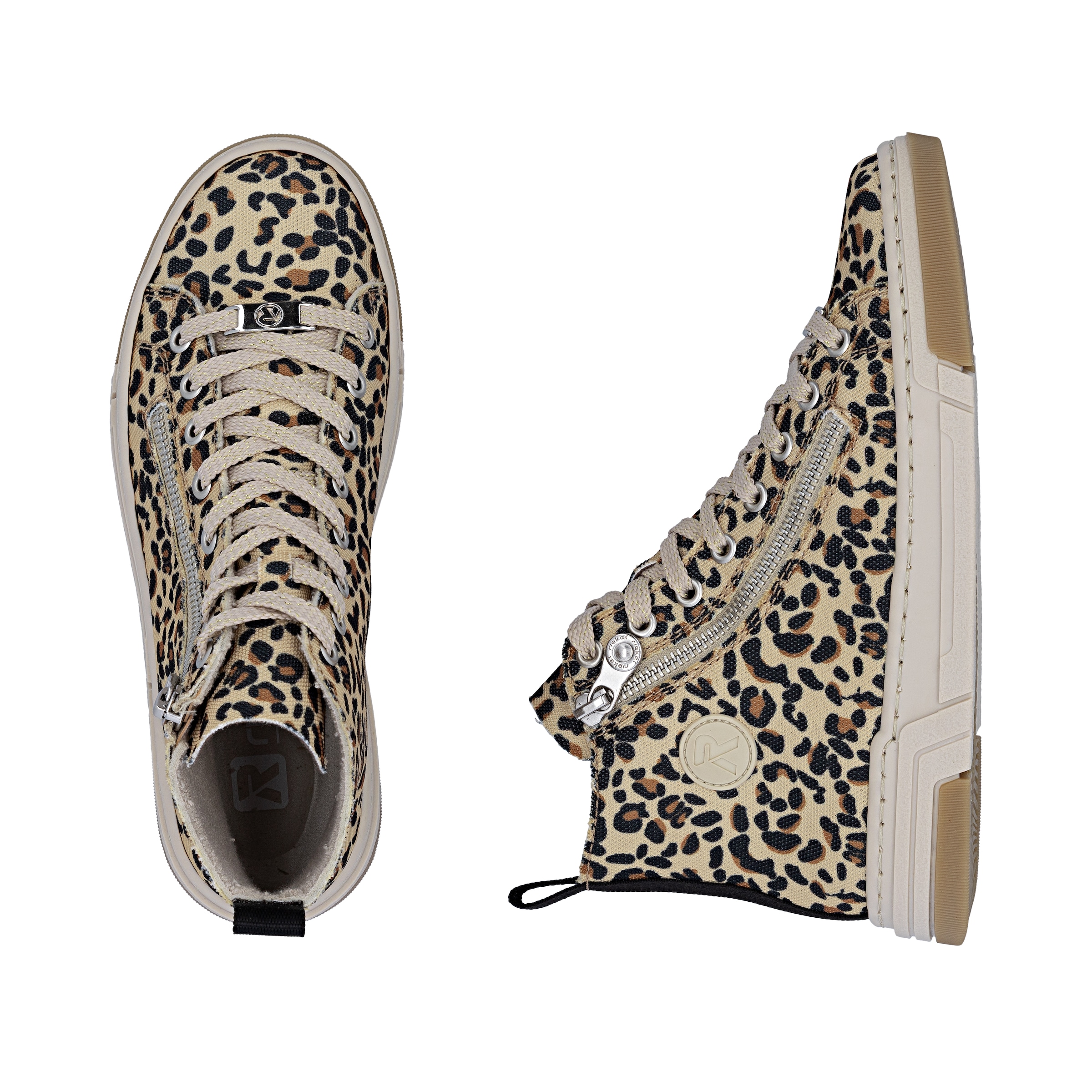 Rieker Schnürboots  High Top Sneaker, trendy Stiefelette mit seitlichem Reissverschluss