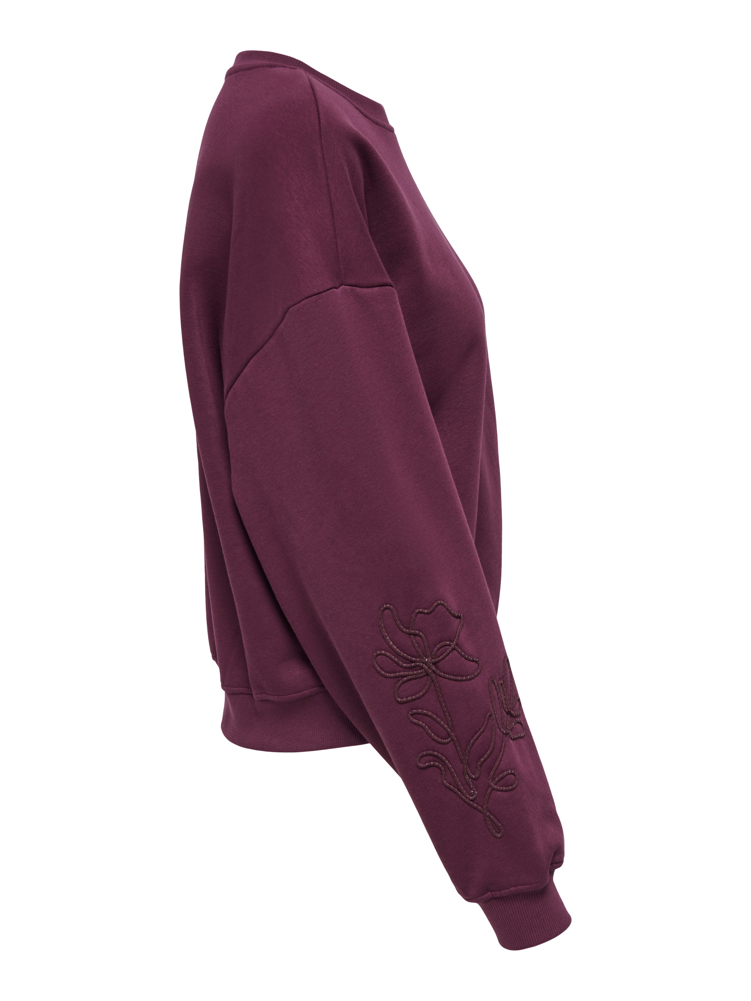ONLY Sweat-shirt »ONLBROOKLYN L/S EMBROIDERY BOX SWT«, mélange coton, coupe régulière
