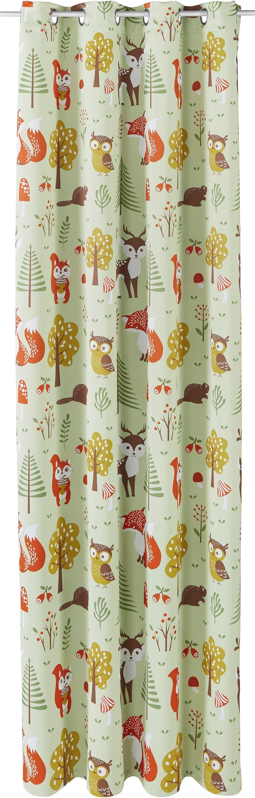Image of Lüttenhütt Verdunkelungsvorhang »Waldtiere«, (1 St.), bedruckte Kindergardine, blickdicht, verschiedene Grössen bei Ackermann Versand Schweiz