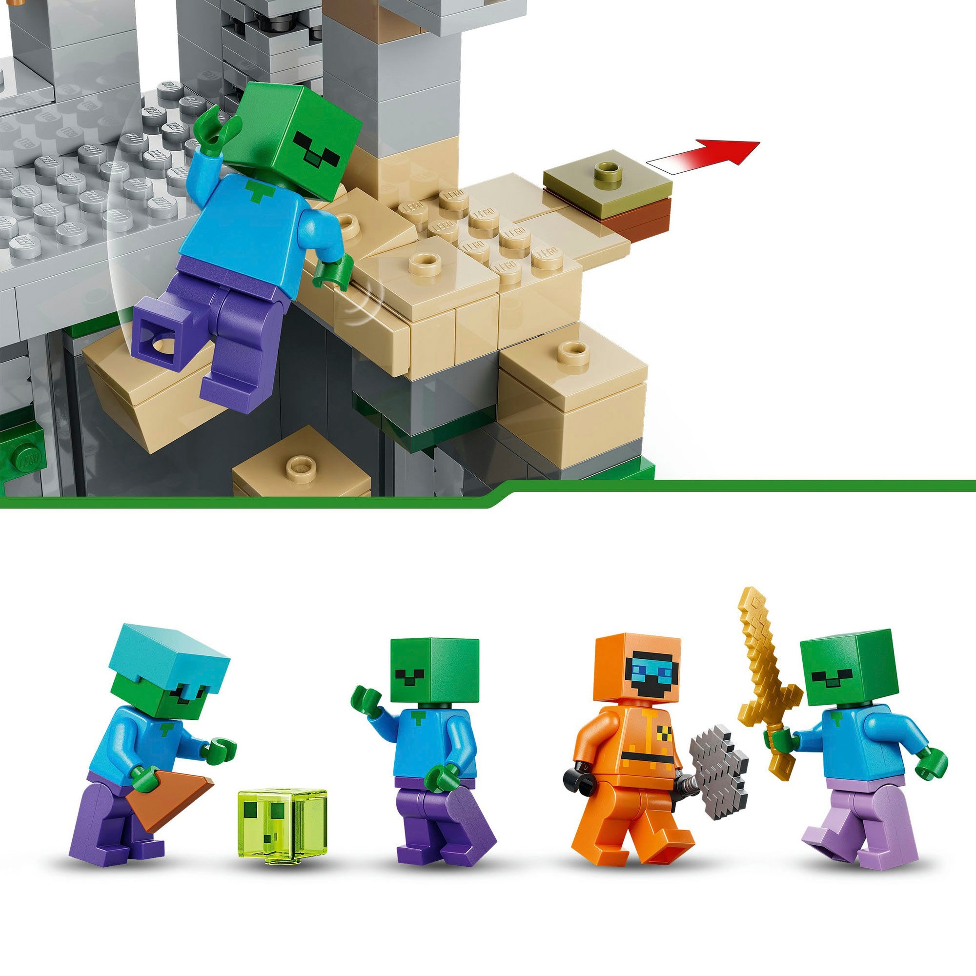 LEGO® Pions de construction »Zombieverlies (21587), LEGO Minecraft« Made in Europe