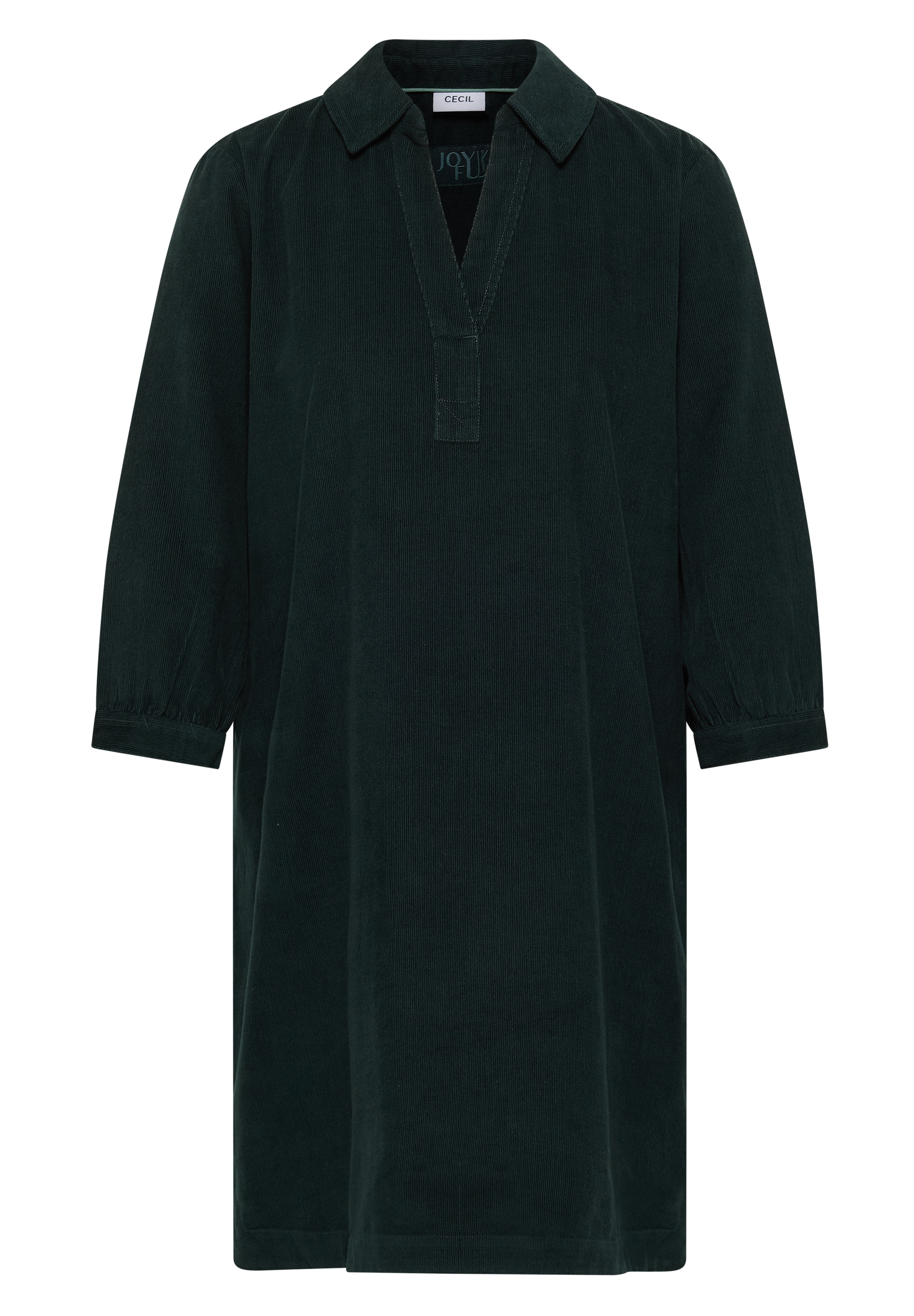 Cecil Cordkleid, aus reiner Baumwolle, Split Neck