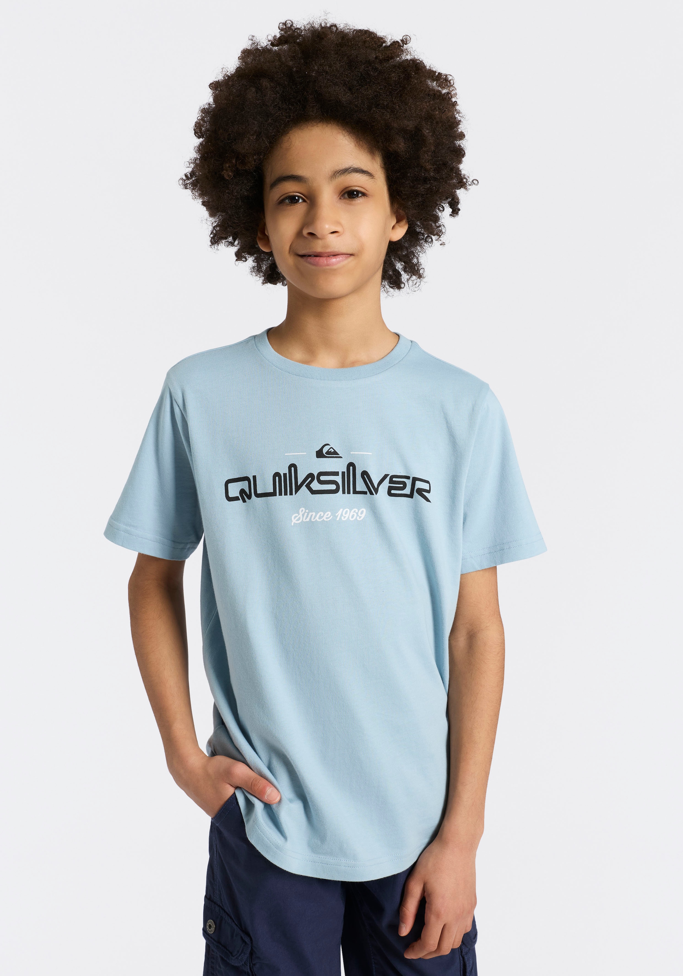 Quiksilver T-shirt »WRAP FRAM CRAZY SESHORT SLEEVE SHORT SLEEVE PAK Y« 2 manches courtes, lot de 2, en coton, tissu jersey, coupe sportive