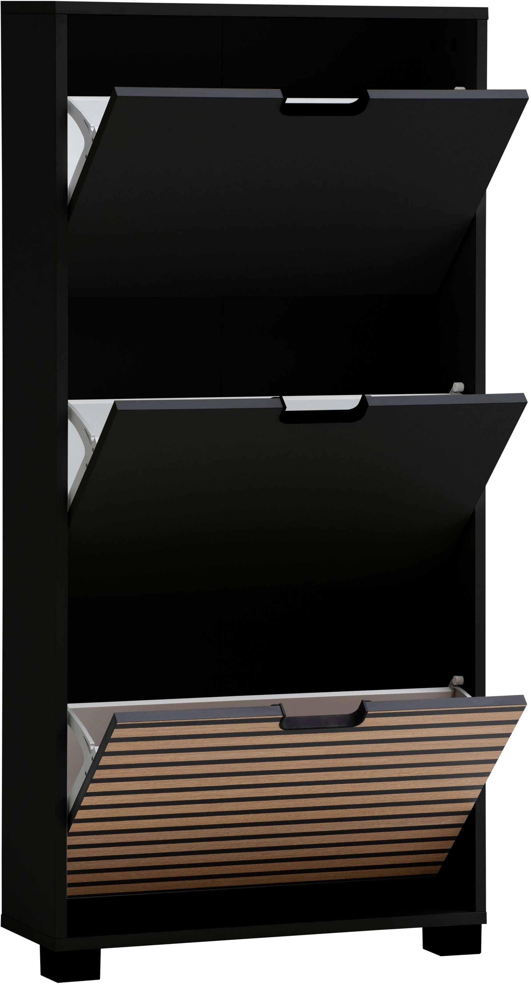 Schildmeyer Schuhschrank »Ryker Schuhschrank, Breite 59 cm«, (1 St.), eine Klappe in Akustikplatten-Optik, Platz für 9 Paar Schuhe