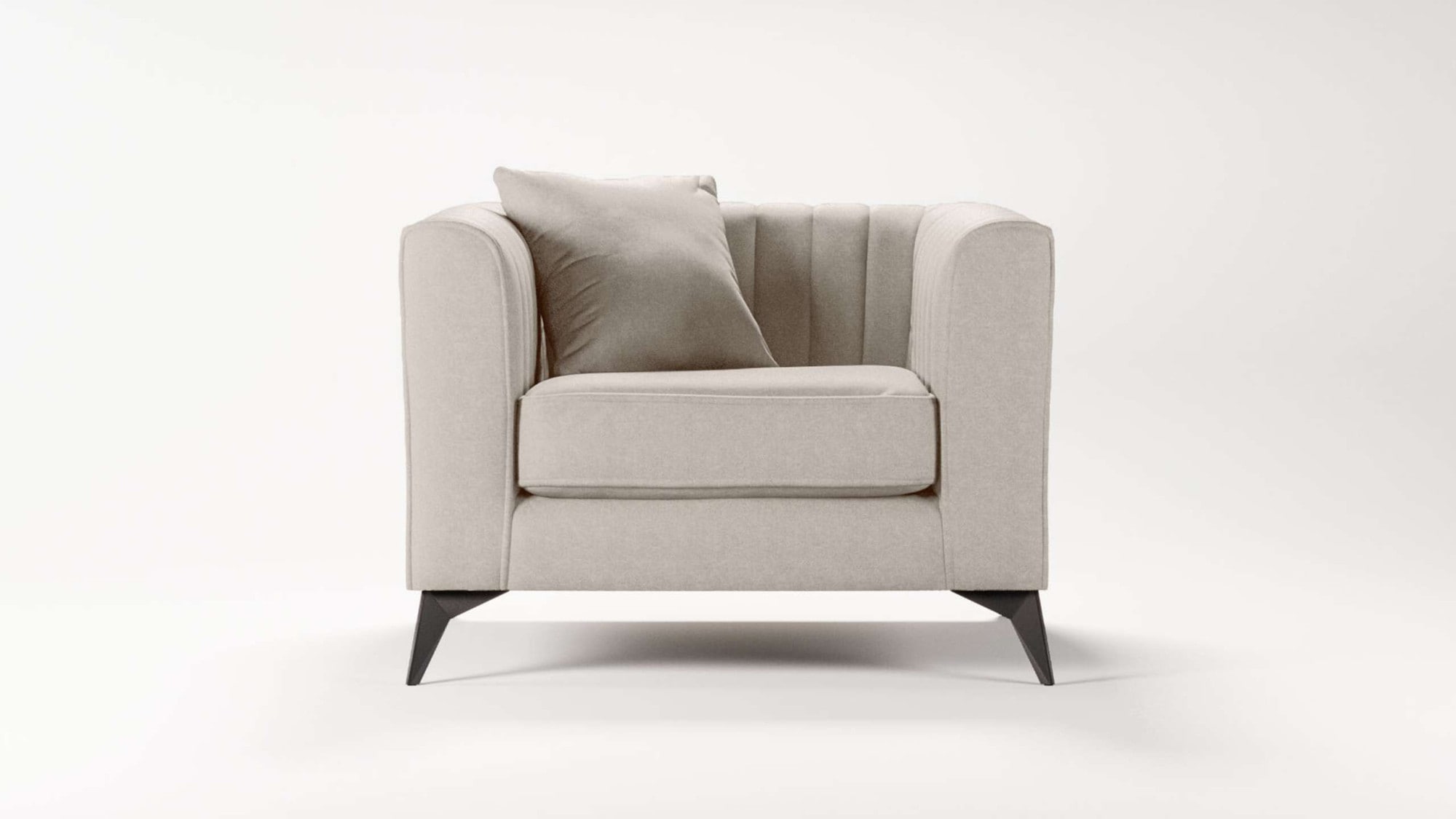 Places of Style Sessel »MATTHEW Loungesessel, Masse B/T/H: 99/86/74 cm«, incl. 1 Zierkissen, Steppung im Rückenbereich
