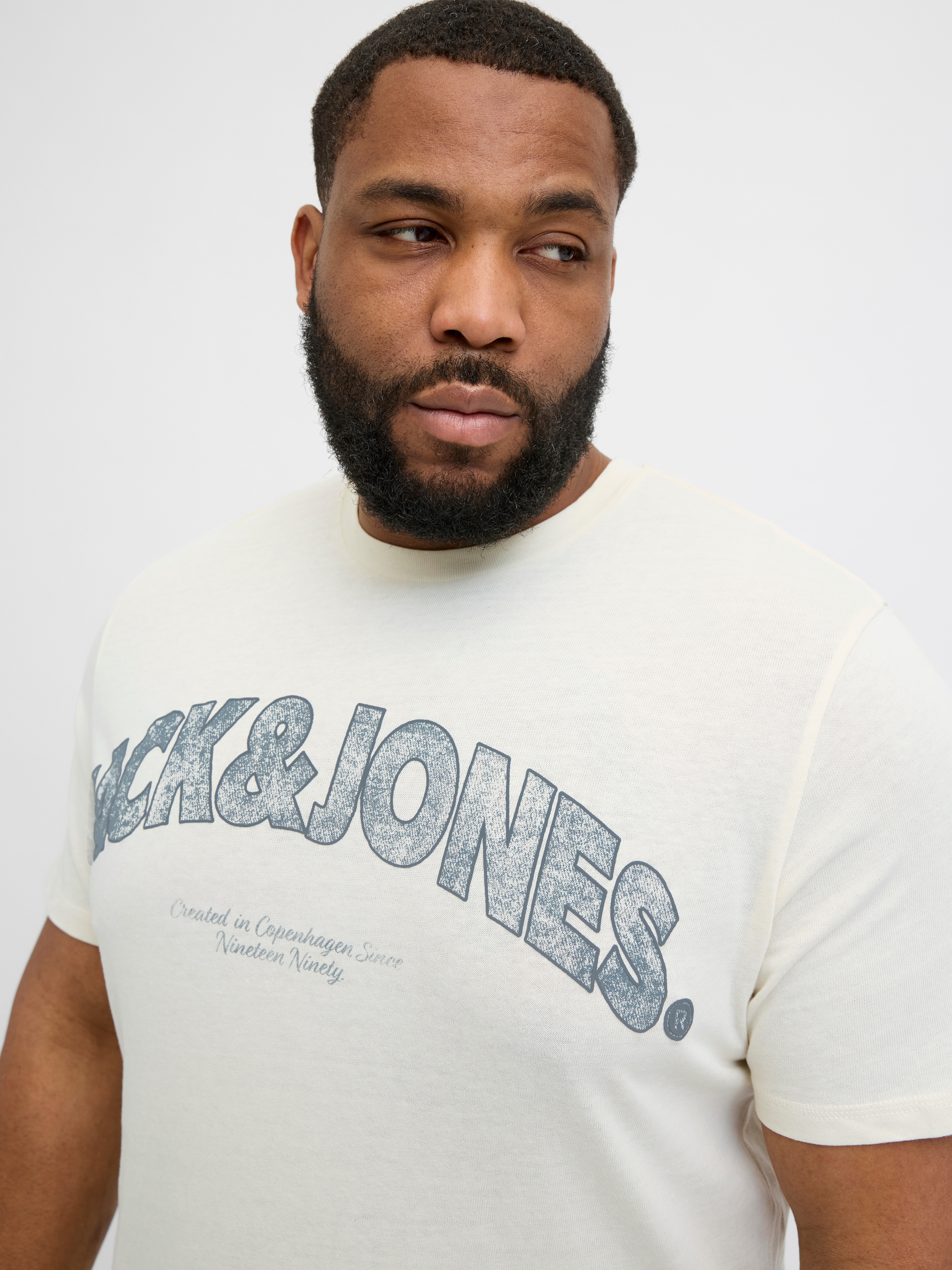 Jack & Jones PlusSize Print-Shirt »JORALMERIA BOLD BRANDING TEE SS CN PLS«, mit Logo Print