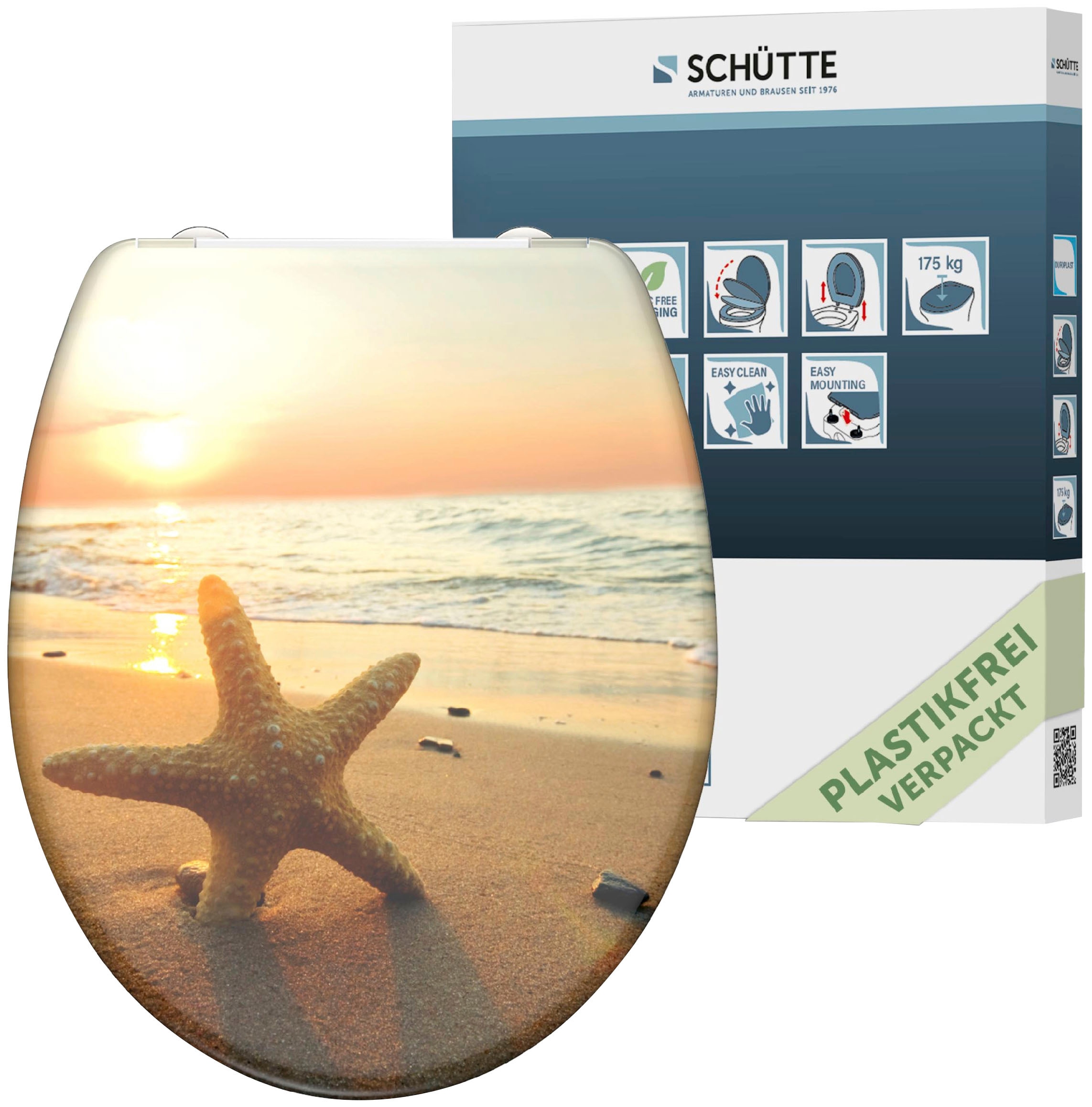 Image of Schütte WC-Sitz "Star" Duroplast, mit Absenkautomatik und Schnellverschluss