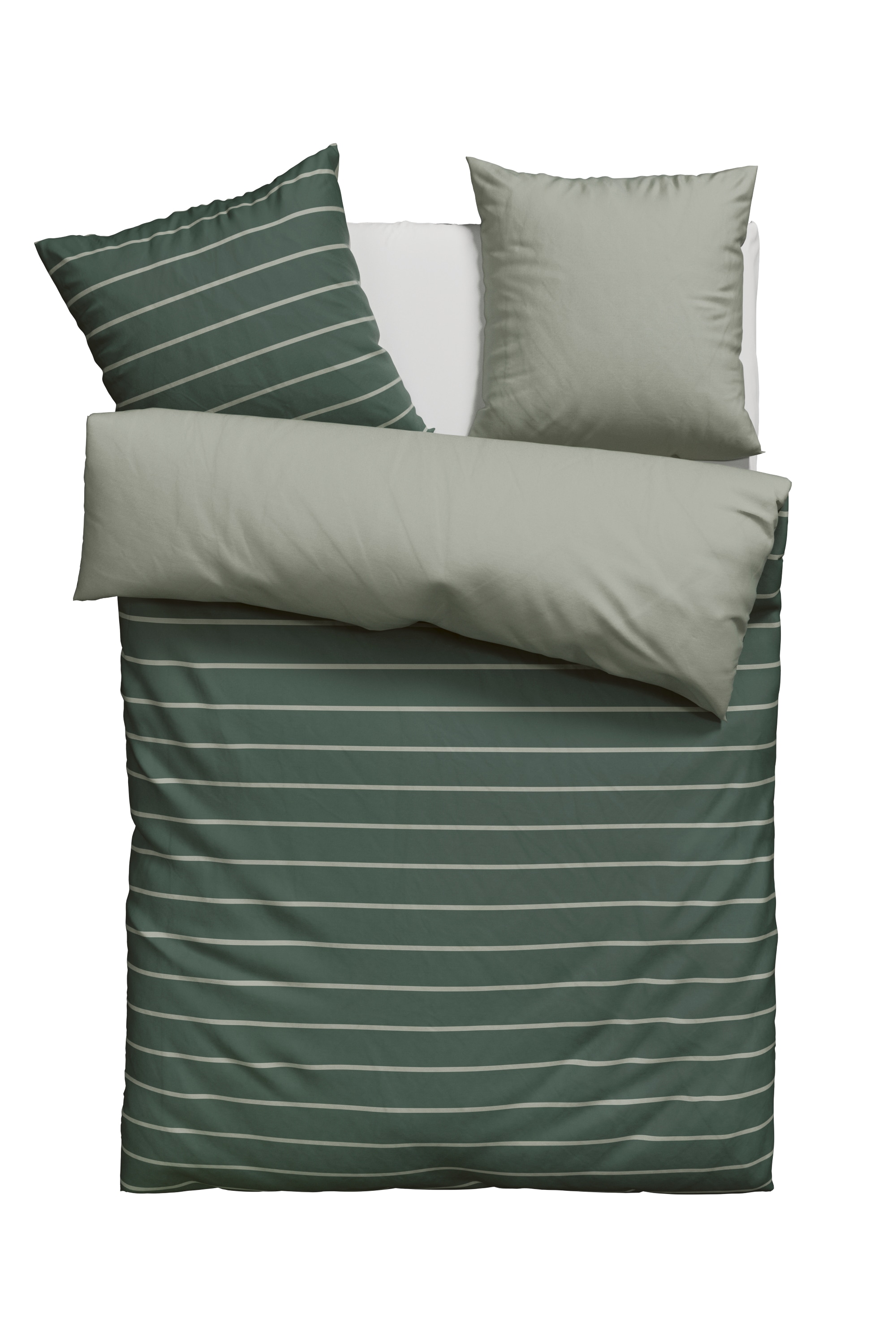 my home Bettwäsche »Katja«, Bettwäsche aus Baumwolle, Bettwäsche mit Streifen-Design, Wendeoptik