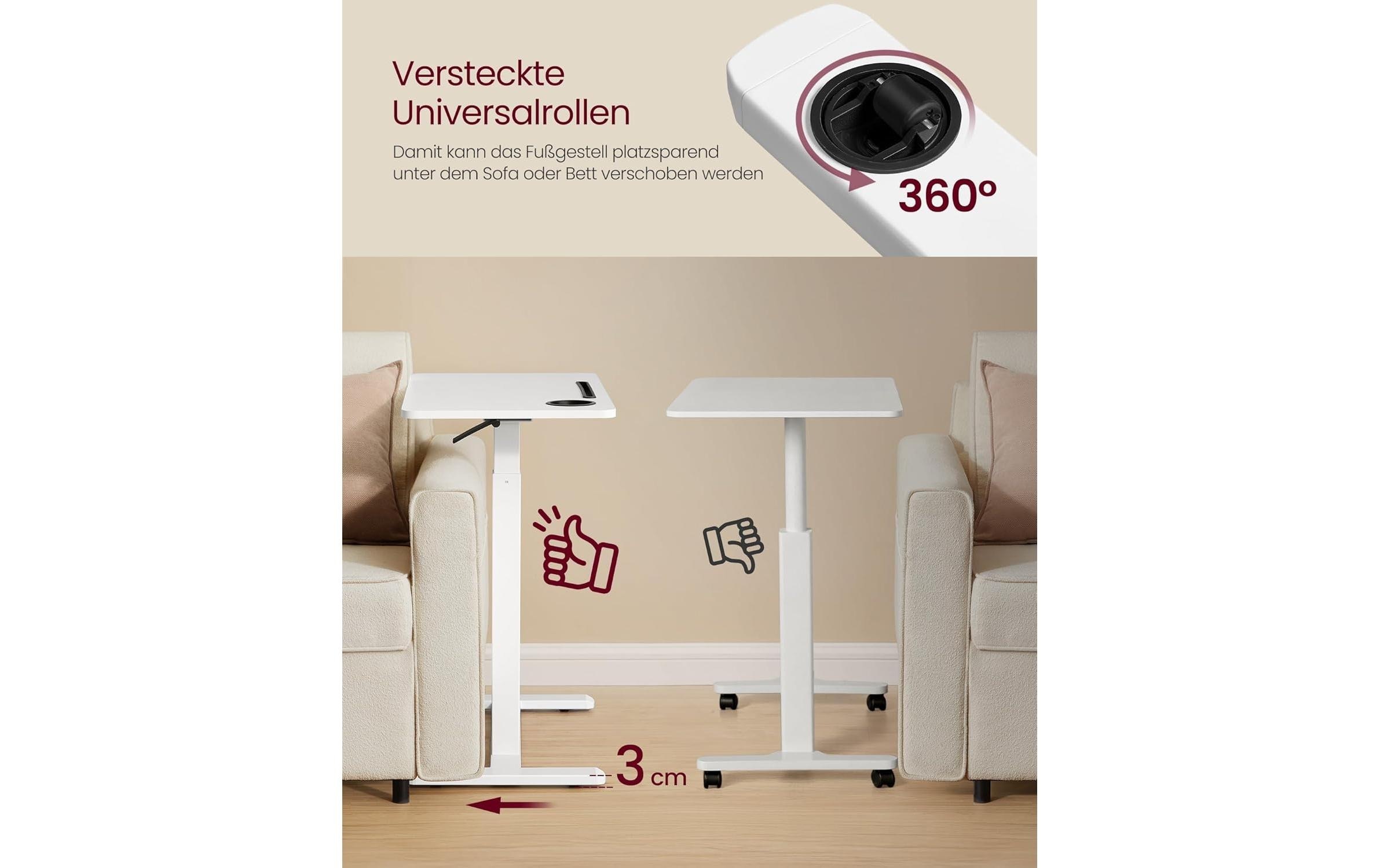 VASAGLE Stehtisch »Höhenverstellbar 80 x 45 cm«