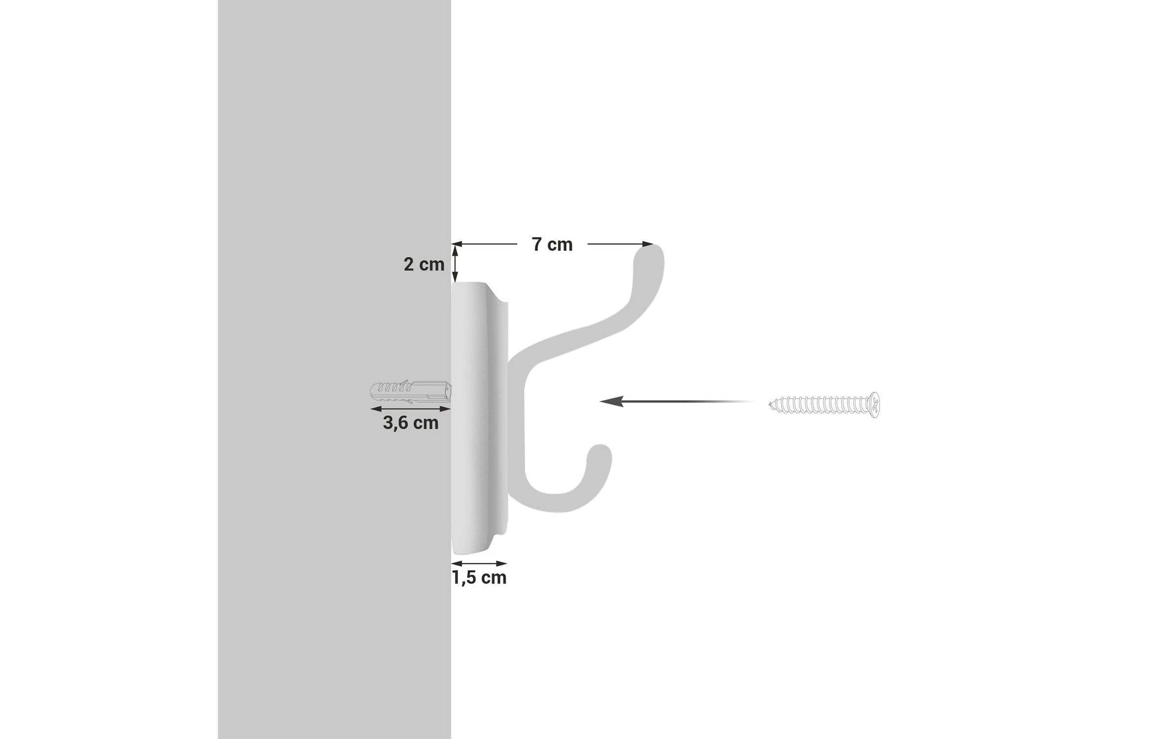 SONGMICS Garderobenhaken »40 x 9 x 7 cm«