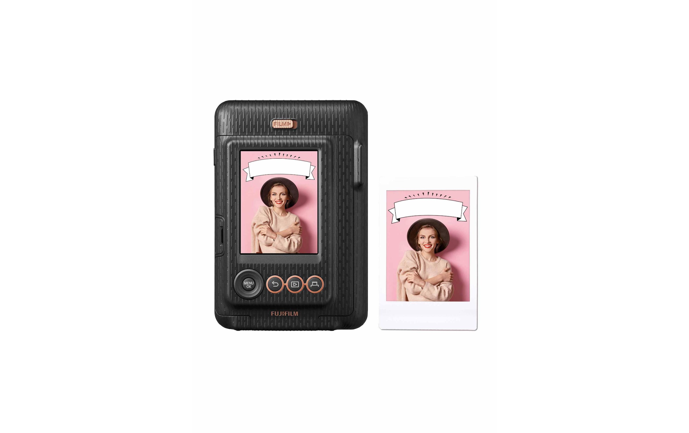 FUJIFILM Kompaktkamera »Fotokamera Instax Mini LiPlay Elegant Black«