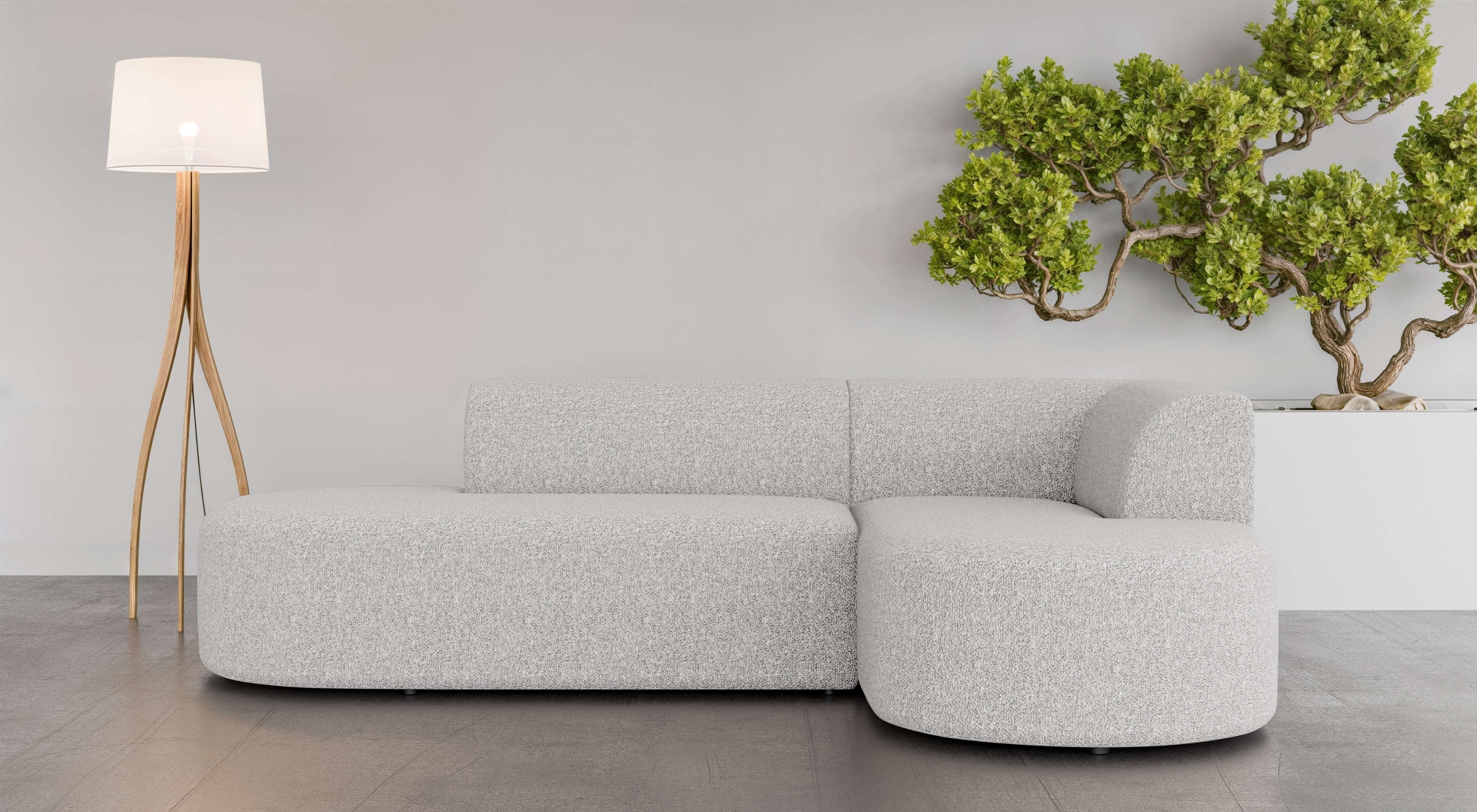 andas Ecksofa »Ecksofa Tvinne mit Ottomane links oder rechts bestellbar«, L-Form, mit Wellenunterfederung, BxTxH 260x170x73 cm