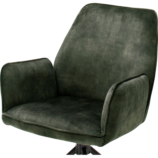 MCA furniture Esszimmerstuhl »Ottawa mit Armlehne«, (Set), 2 St., Vintage, Vintage  Veloursoptik mit Keder, Stuhl belastbar bis 120 Kg jetzt kaufen