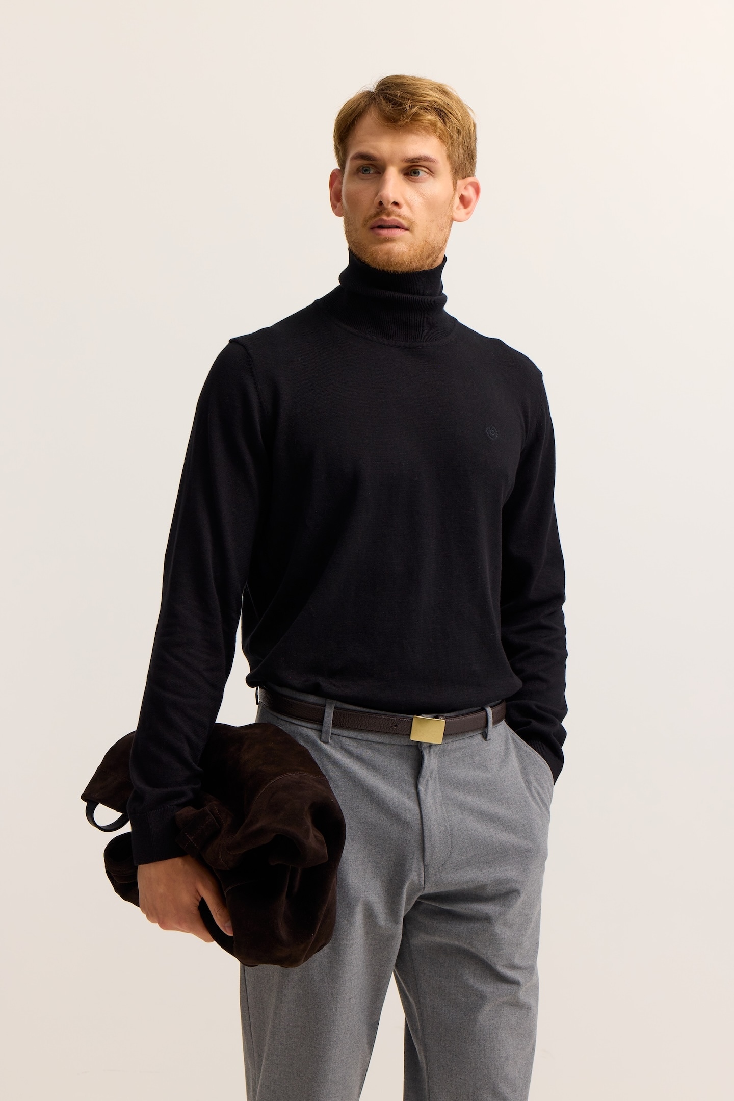 Image of bugatti Rollkragenpullover "Regular Fit" aus reiner Baumwolle