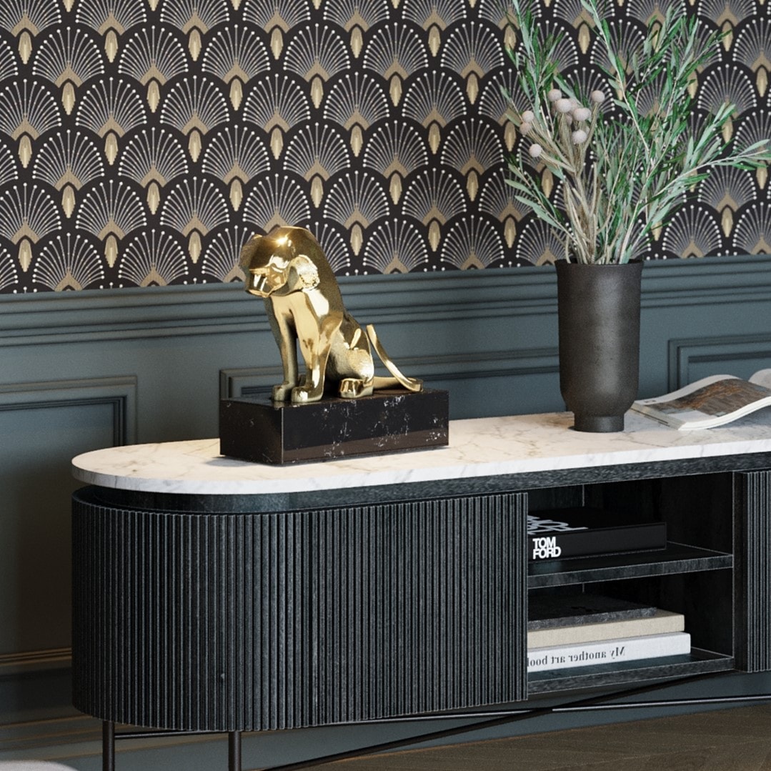 Kare Design Dekofigur »Deko Figur Lion on Marble 34cm«