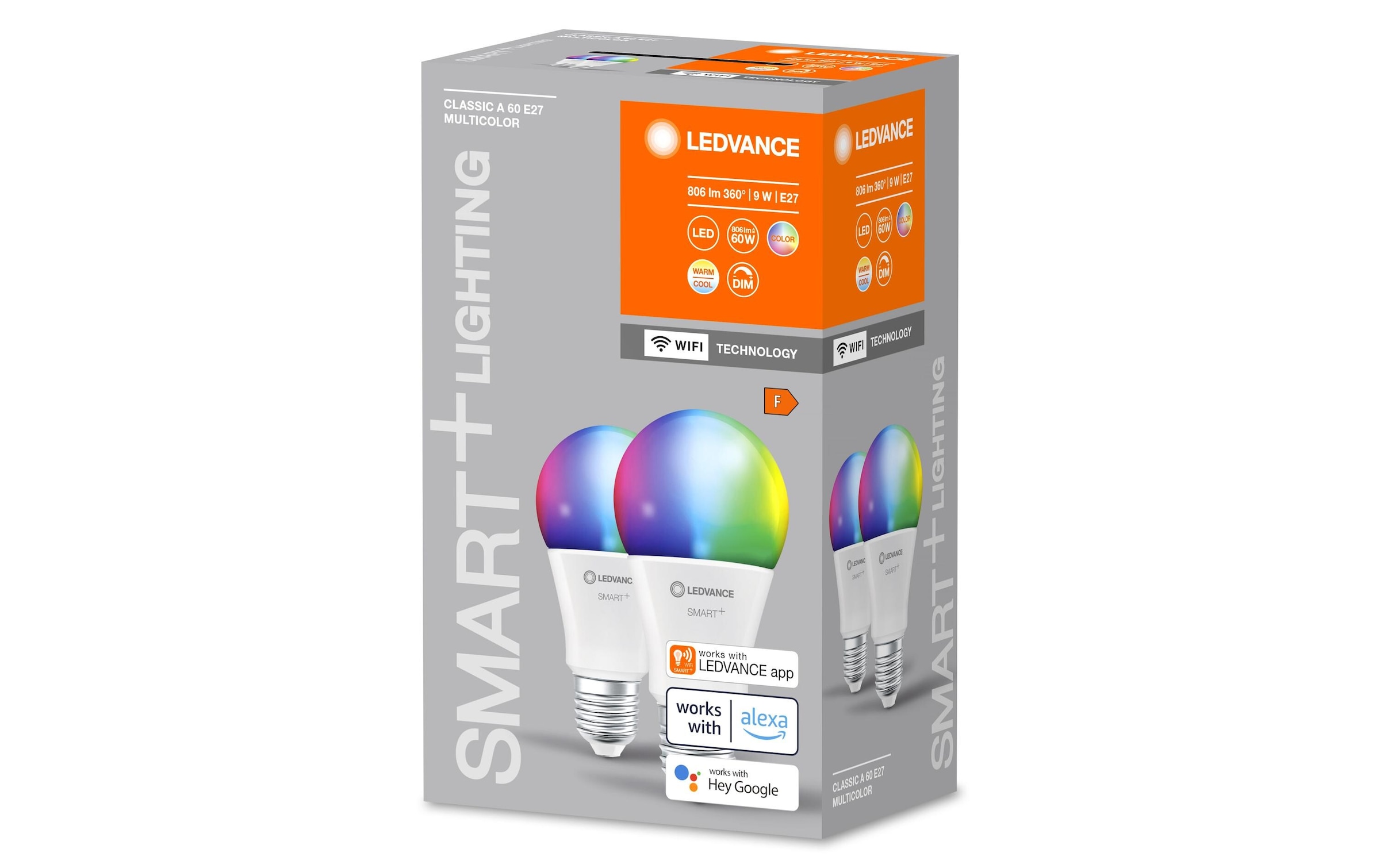 LED-Leuchtmittel »SMART+ WiFi Classic A60, E27, RGBW, 2 Stück«, E27, Farbwechsler