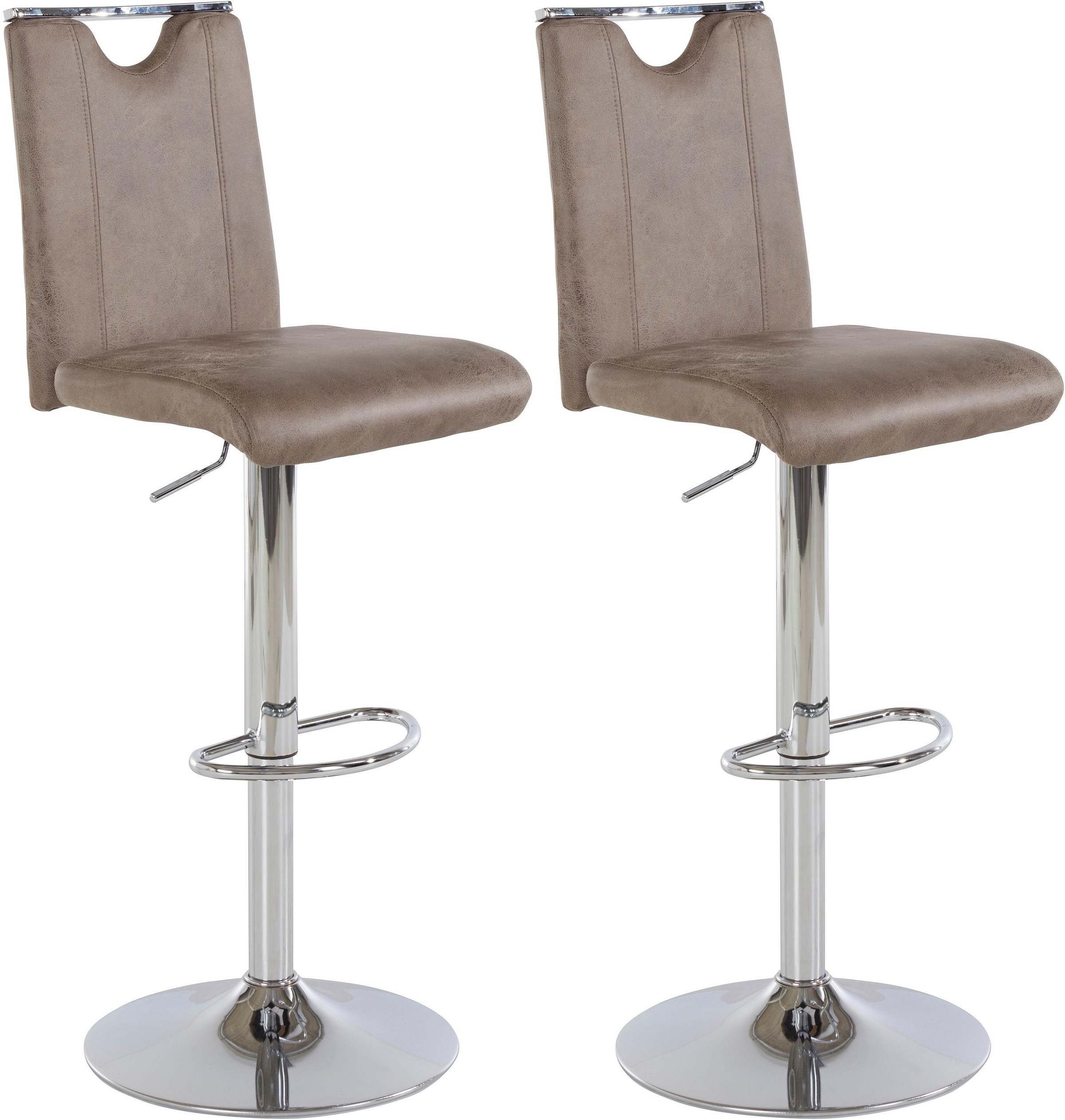 Image of Homexperts Barhocker »Fever«, (2 St.), (2 Stück), Bezug in Microfaser-Vintage, Gestell stufenlos höhenverstellbar bei Ackermann Versand Schweiz