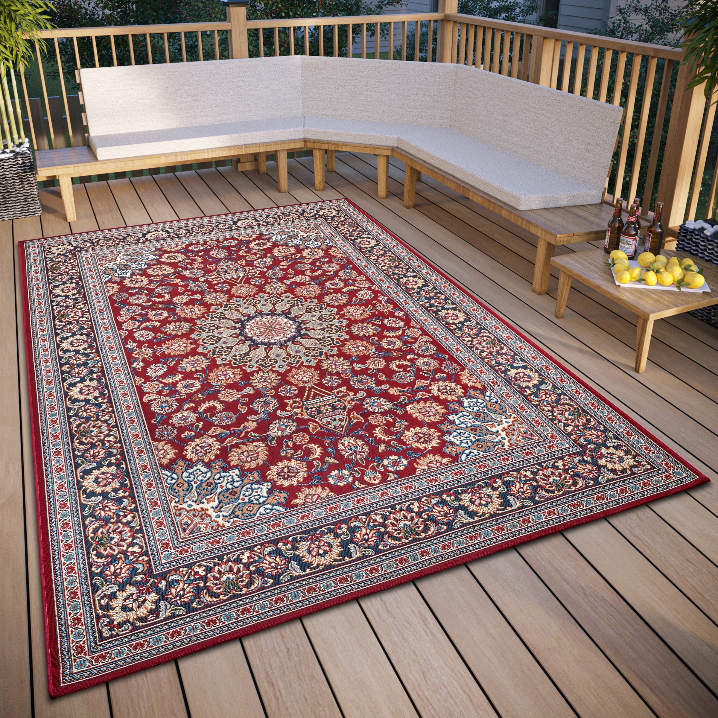 Image of HANSE Home Teppich "Kadi" rechteckig 3 mm Höhe In-& Outdoor, Teppich, Wetterfest, Balkon, Garten, Wohnzimmer, Orient