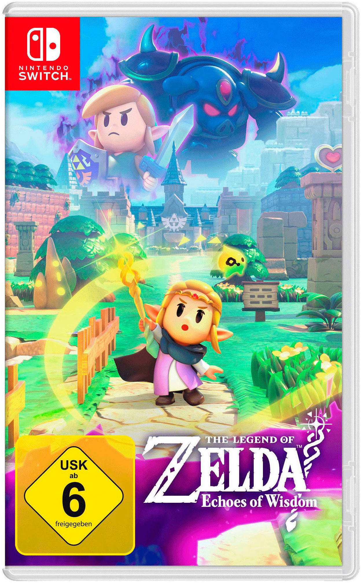Nintendo Switch Set de consoles »Lite – Hyrule-Edition + Zelda: Echoes of Wisdom + Zelda-Schriftrolle« 32 Go