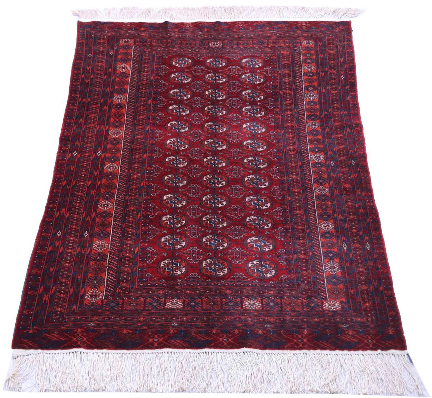 Image of morgenland Wollteppich »Afghan Mauri Durchgemustert Rosso scuro 169 x 113 cm«, rechteckig, 0,7 mm Höhe, Handgeknüpft bei Ackermann Versand Schweiz
