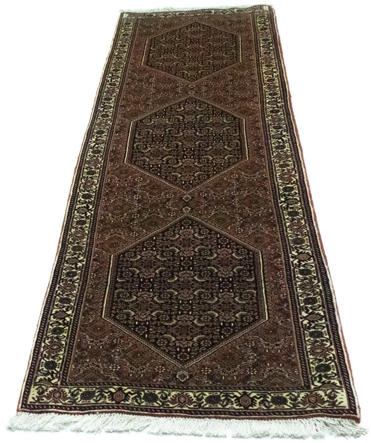 Image of morgenland Hochflor-Läufer »Bidjar Geometrisch Marrone 237 x 69 cm«, rechteckig, 1,5 mm Höhe, Unikat mit Zertifikat bei Ackermann Versand Schweiz