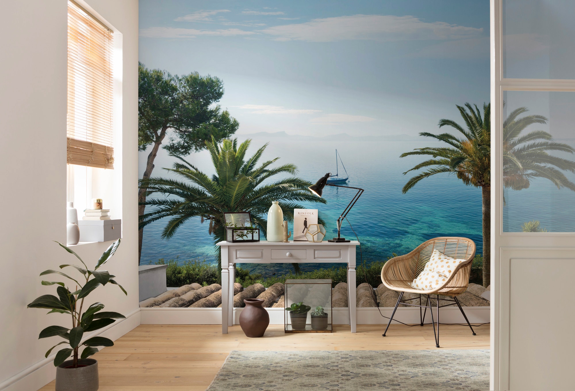 Komar Vliestapete »Digitaldruck Vlies - Paradise View - Grösse 450 x 280 cm«, bedruckt, Wohnzimmer, Schlafzimmer