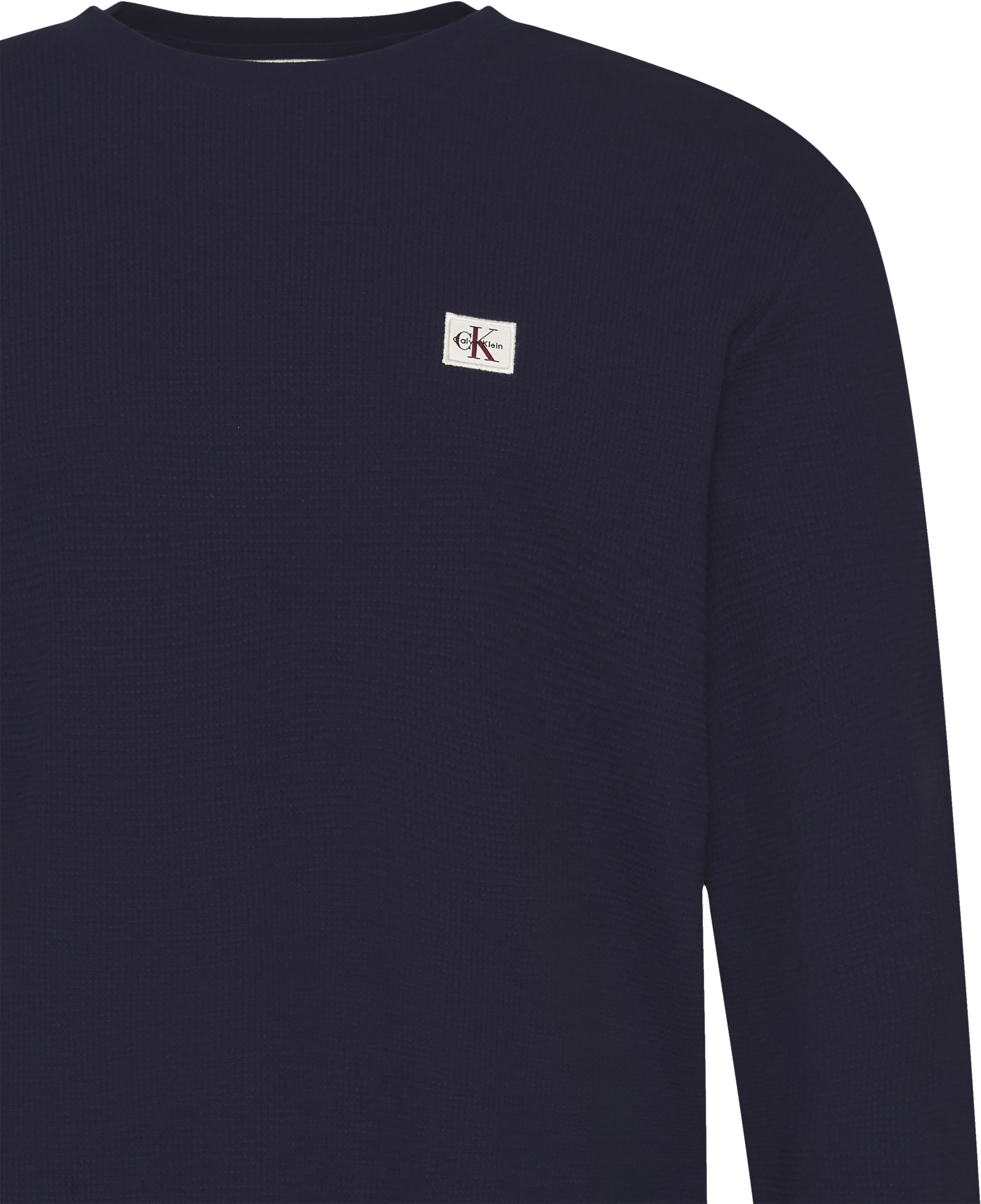 Calvin Klein Jeans T-shirt à manches longues »LS WAFFLE BADGE CREWNK TEE« avec encolure ronde