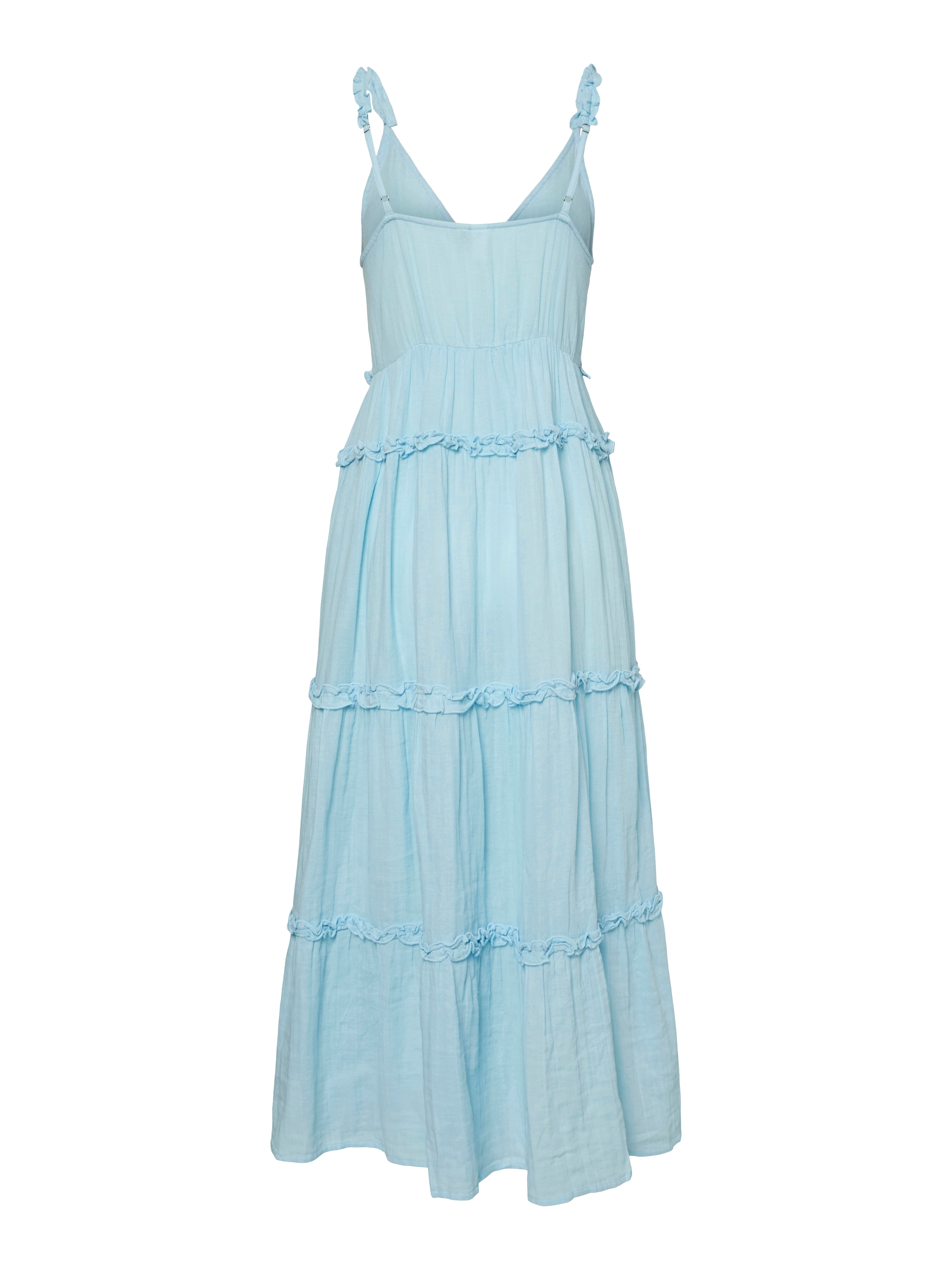 Y.A.S Robe à bretelles »YASANINA SL ANKLE DRESS S. NOOS« robe d'été à volants, longueur cheville, coton