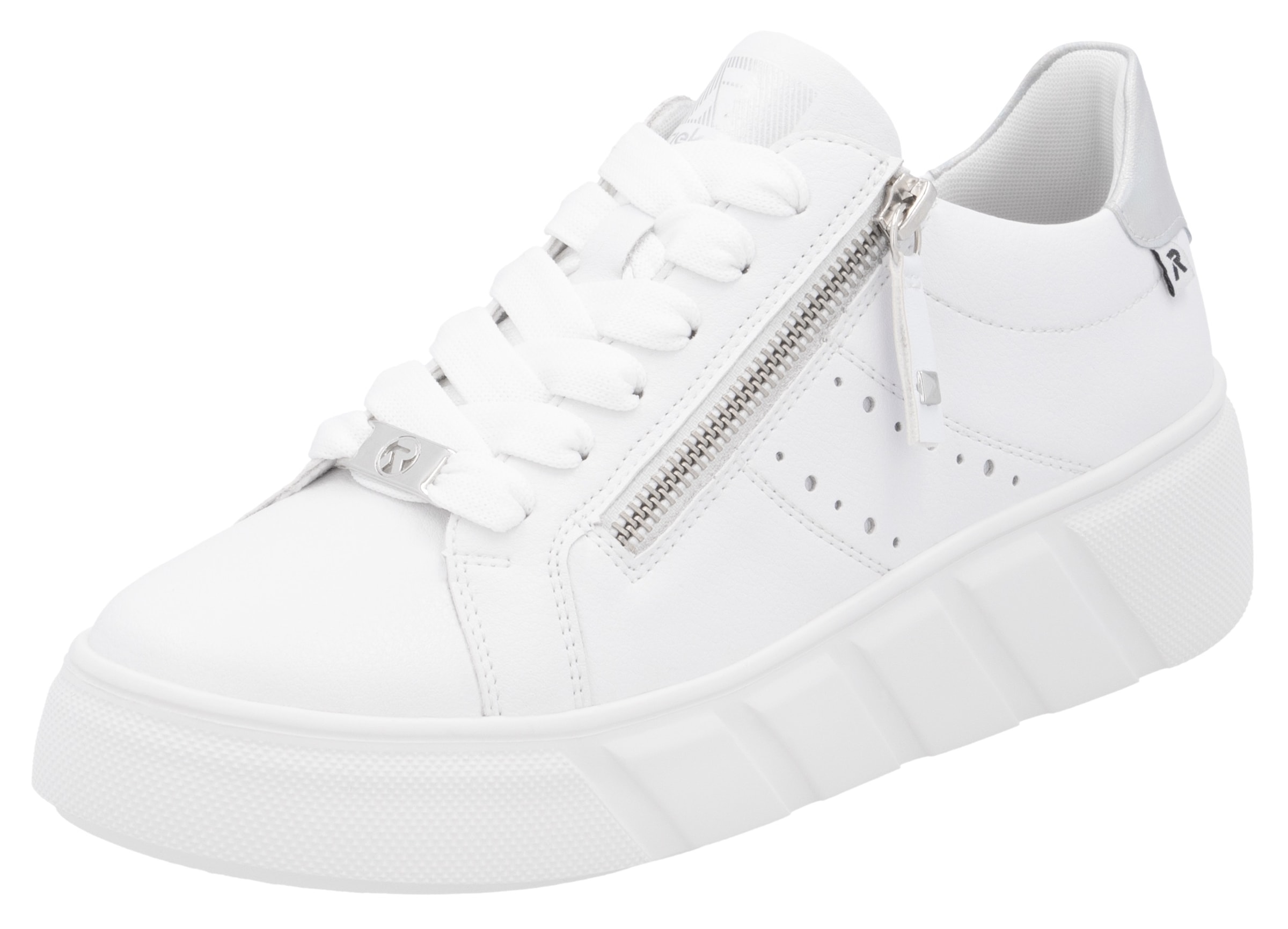 Image of RIEKER Sport Plateausneaker, Freizeitschuh, Halbschuh, Schnürschuh mit seitlicher Perforation
