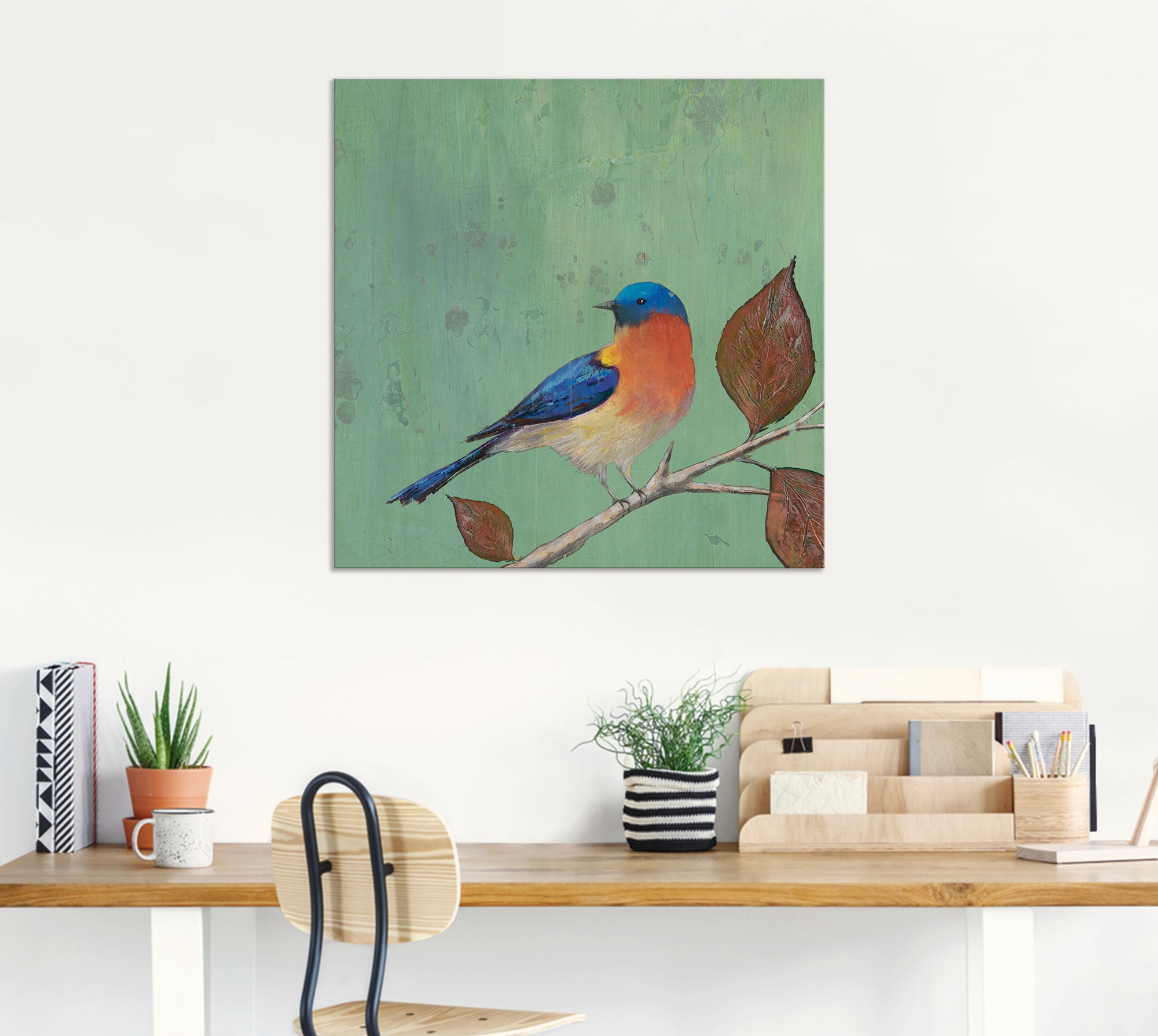 Artland Alu-Dibond-Druck »Ruhefluss II«, Vögel, (1 St.), für Innen- und Aussenbereich geeignet, Outdoorbild