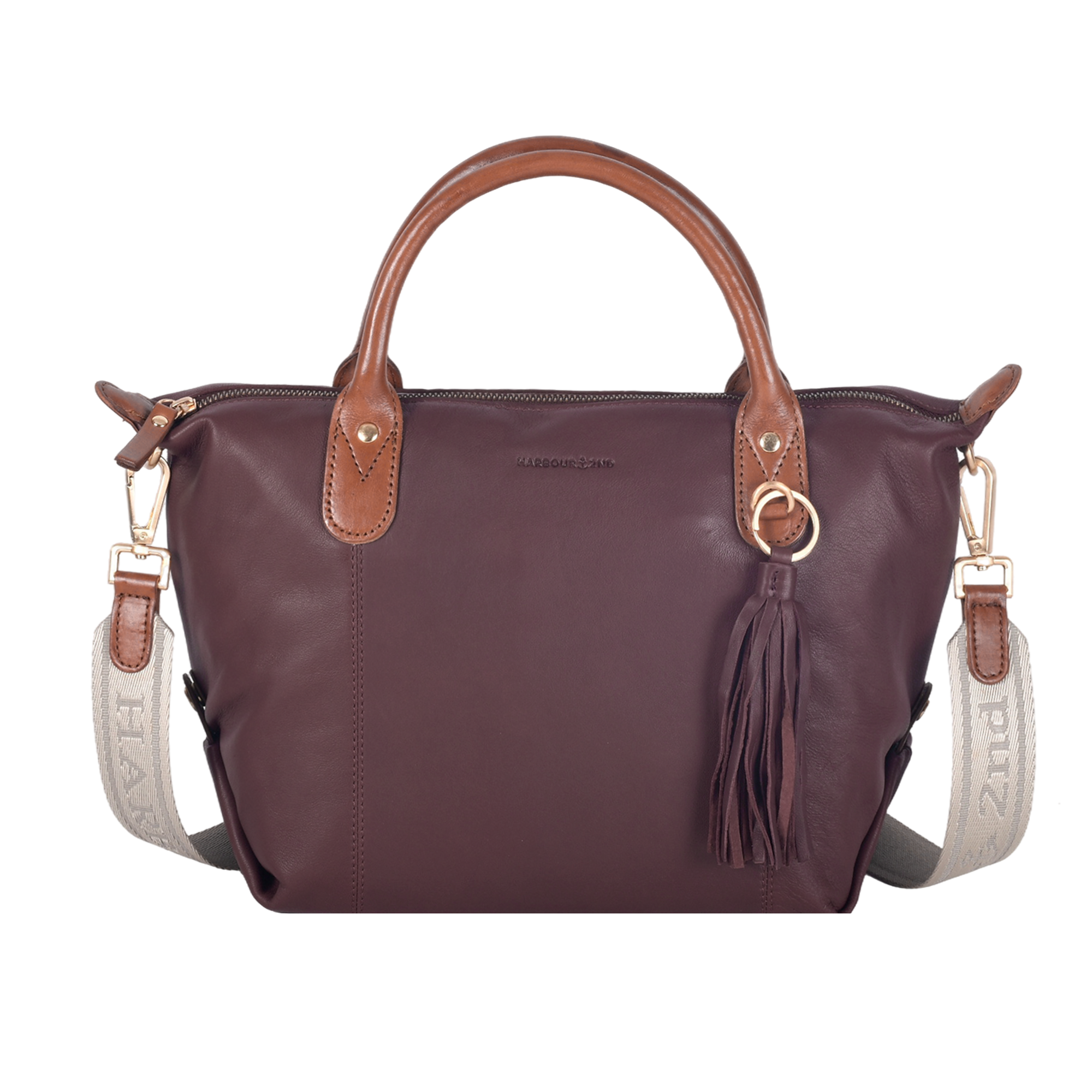 HARBOUR 2nd Handtasche Damen Henkeltasche, Umhängetasche mit dekorativem Anhänger