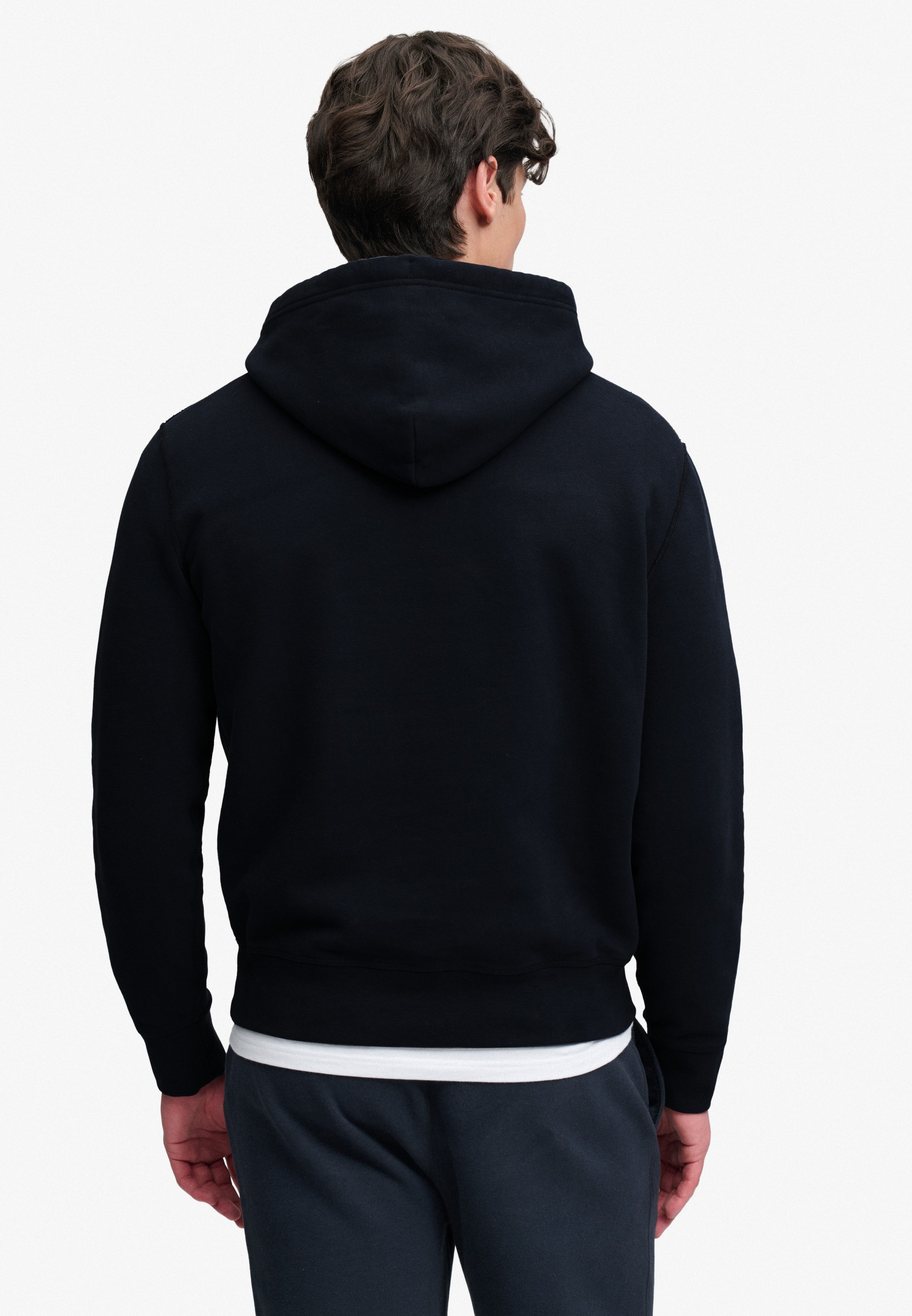Superdry Sweat à capuche »ESSENTIAL SDCO LOGO HOOD«, mélange coton, coupe régulière
