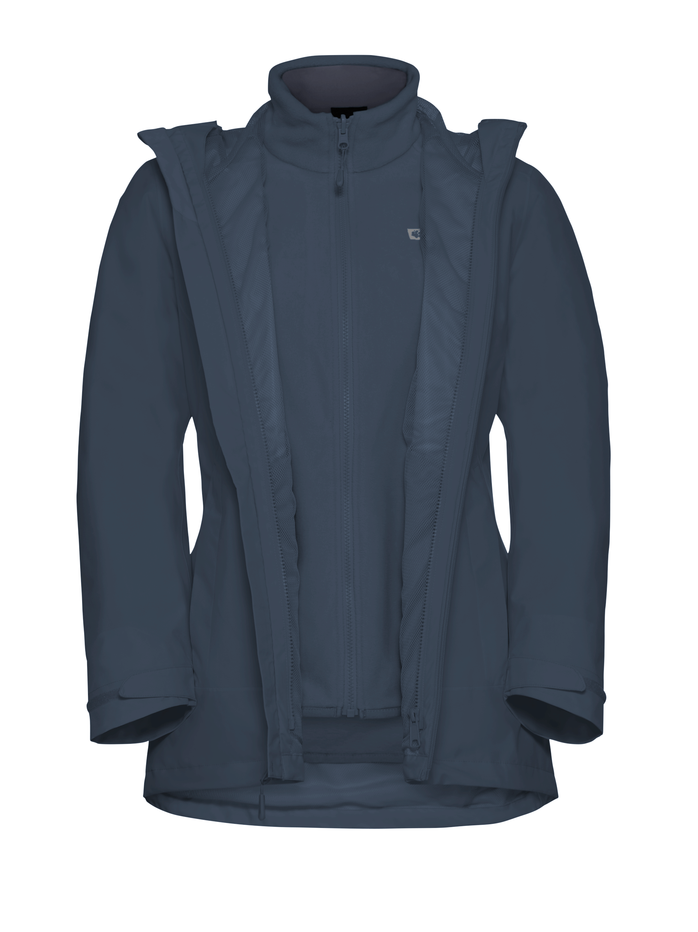 Jack Wolfskin 3-in-1-Funktionsjacke »MOONRISE 3IN1 JKT W«, mit Kapuze, mit wasserabweisenden Reissverschlüssen