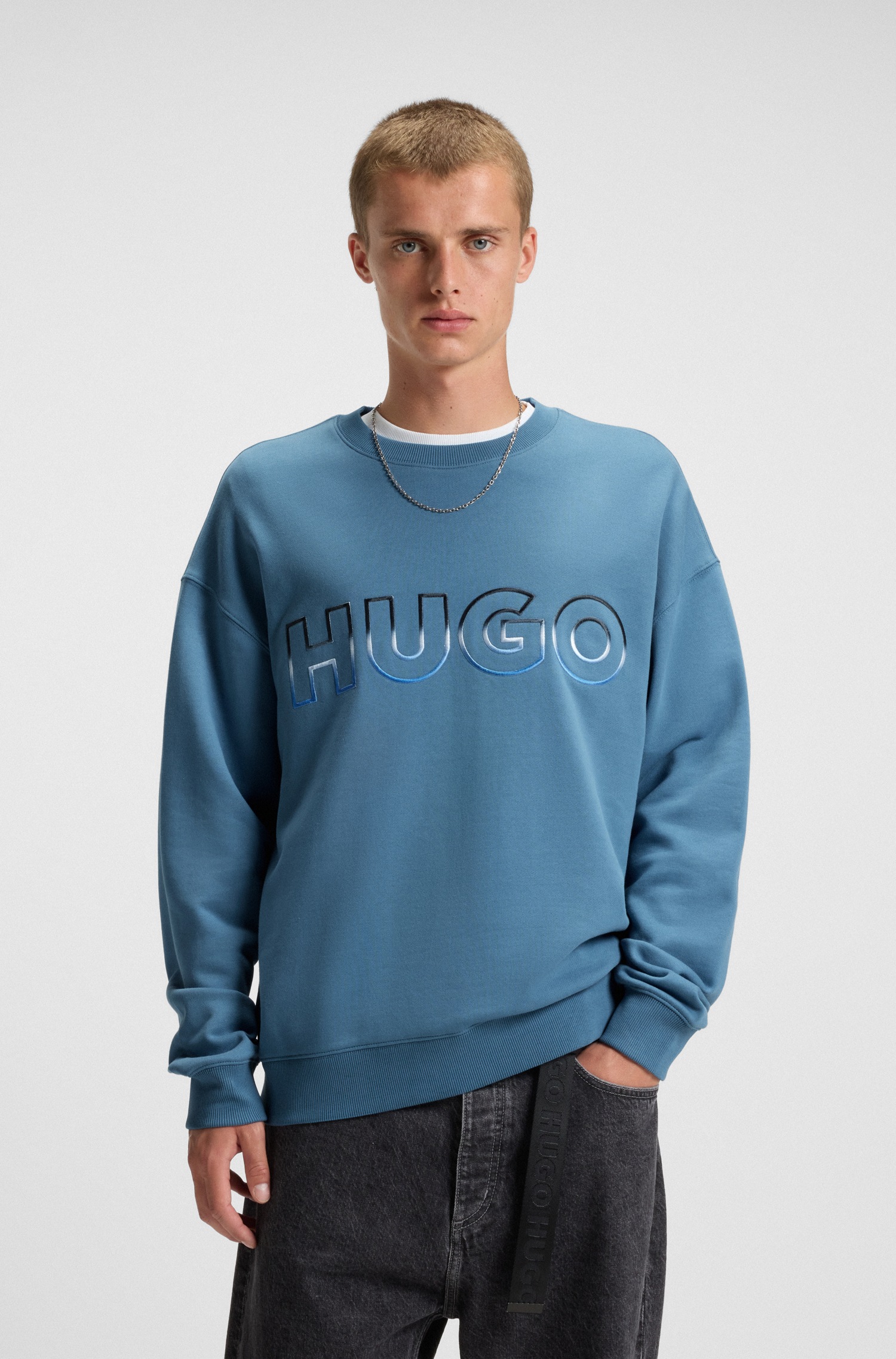 Image of HUGO Sweatshirt "Nogocrew", Rundhalsausschnitt, regular fit, Logodruck