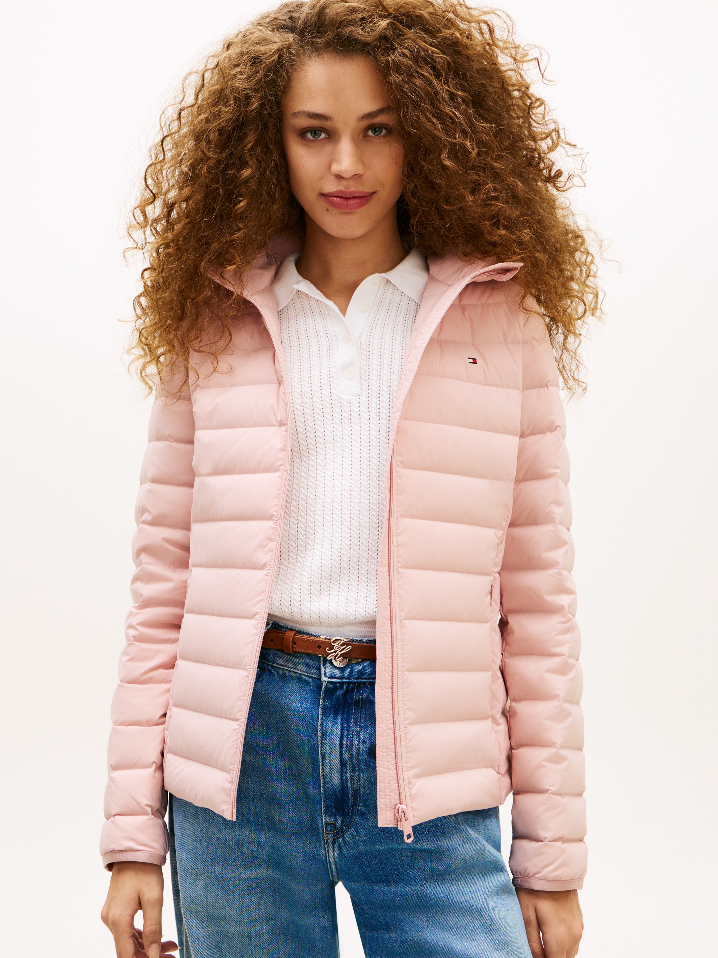 Tommy Hilfiger Steppjacke »STRETCH NYLON LW DOWN JACKET« mit Kapuze