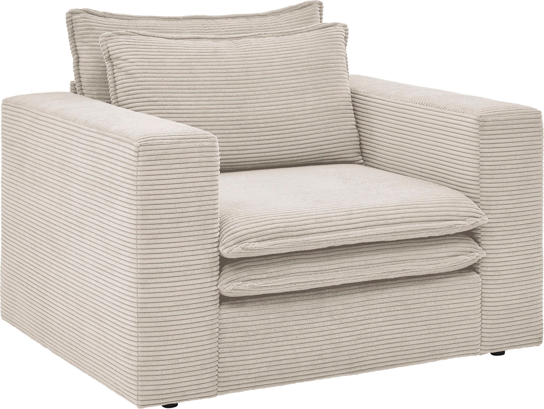 Places of Style Sessel »PIAGGE«, Hochwertiger Cord- passend zur Serie PIAGGE