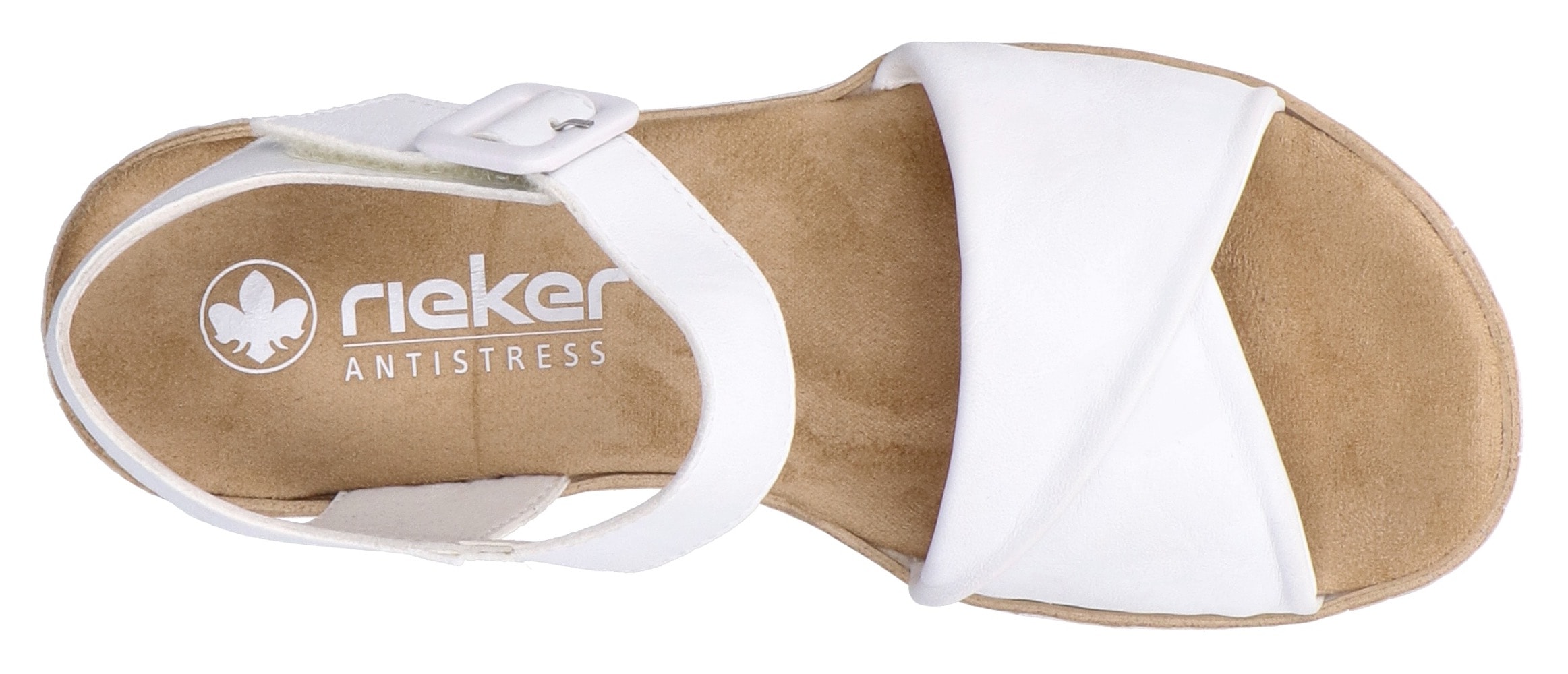 Rieker Sandales  Keilsandale, Sommerschuh, Urlaubsschuh mit Klettriemchen