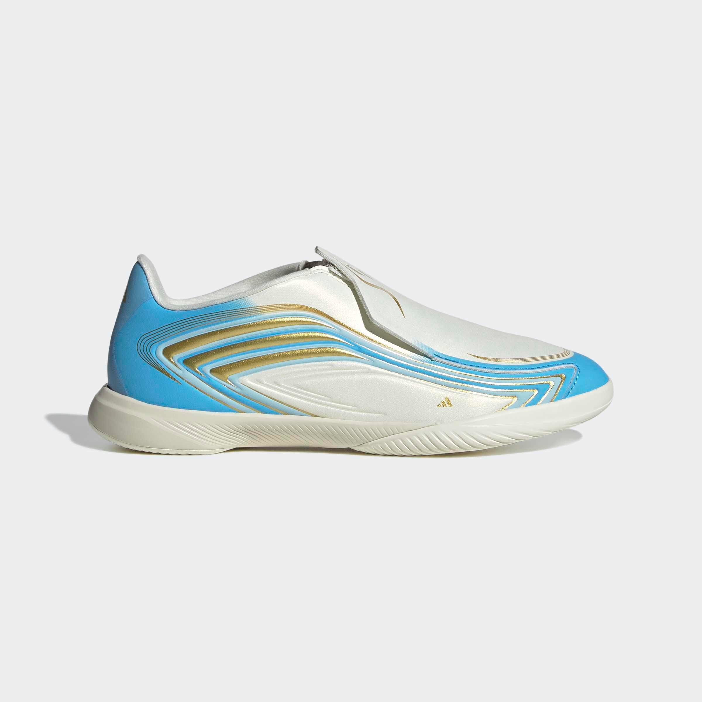 adidas Performance Chaussure de football »F50 MESSI LEAGUE KIDS , HALLENBÖDEN, OHNE SCHNÜRSENKEL«  pour sol de salle, pour adolescents et enfants